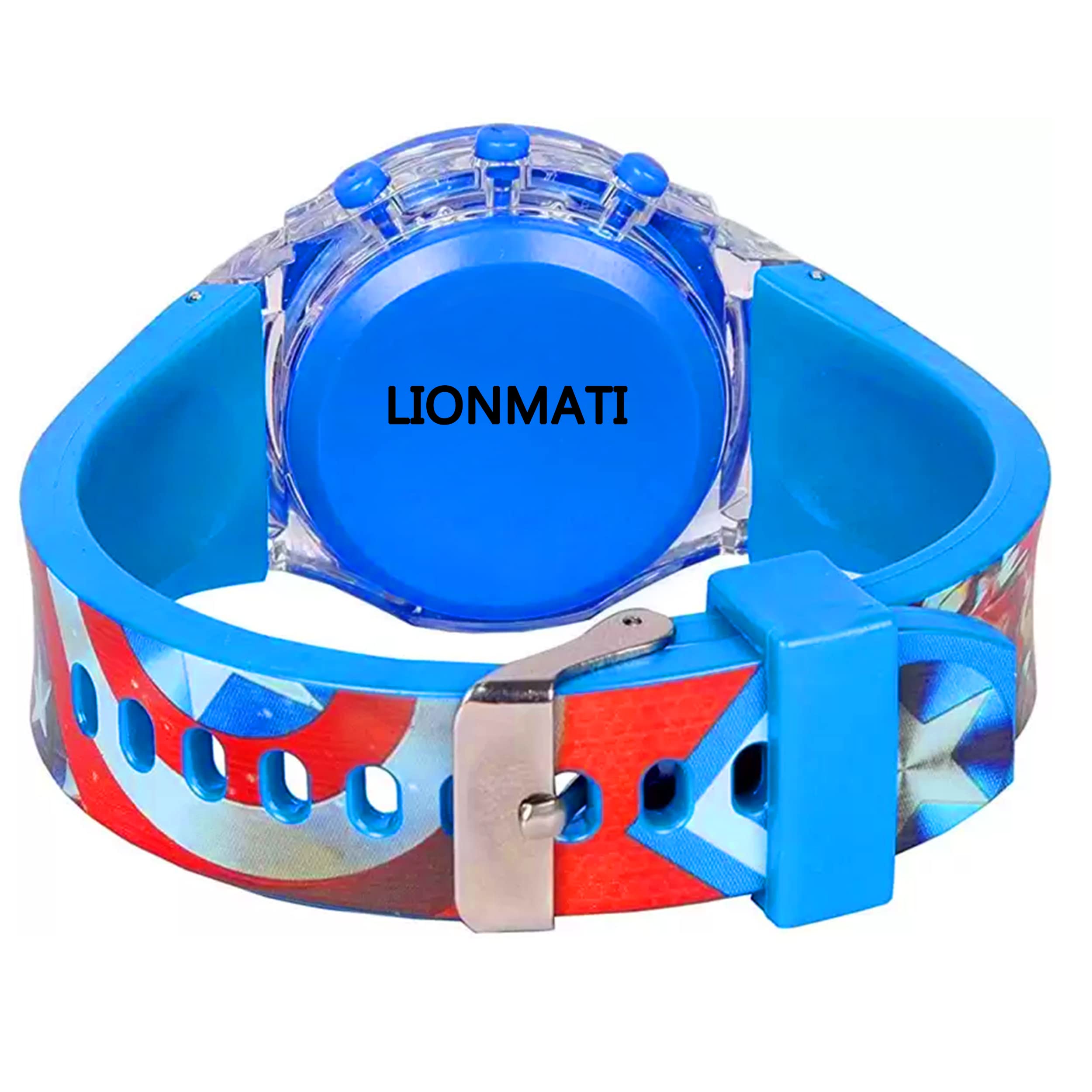 **Lionmati Kids LED Light Up Watch for Boys and Girls - 3D Disco Multicolor Waterproof Watch with Soft Strap - Perfect Birthday Gift for Kids, School, Parties & Outdoor Play**