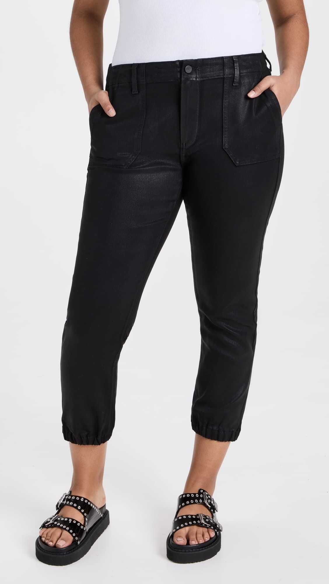 PAIGE Women's Mayslie High-Waisted Joggers - Soft Lounge Pants for Yoga, Running & Casual Wear
