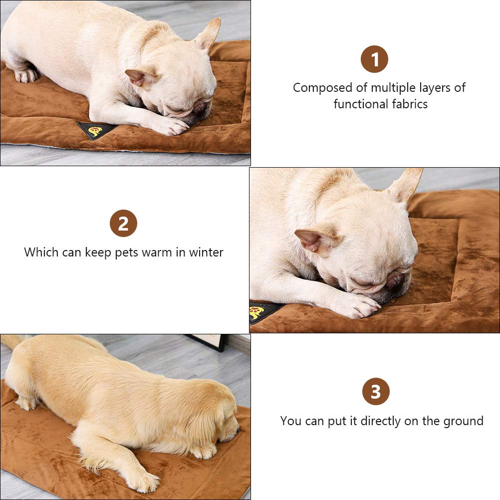 TEHAUX Waterproof Electric Heating Pad for Dogs & Cats - Self-Warming Pet Mat with Glued Cotton, Heated Dog Bed & Cat Bed for Winter - Ideal for Indoor Use, Crate Training, and Arthritis Relief