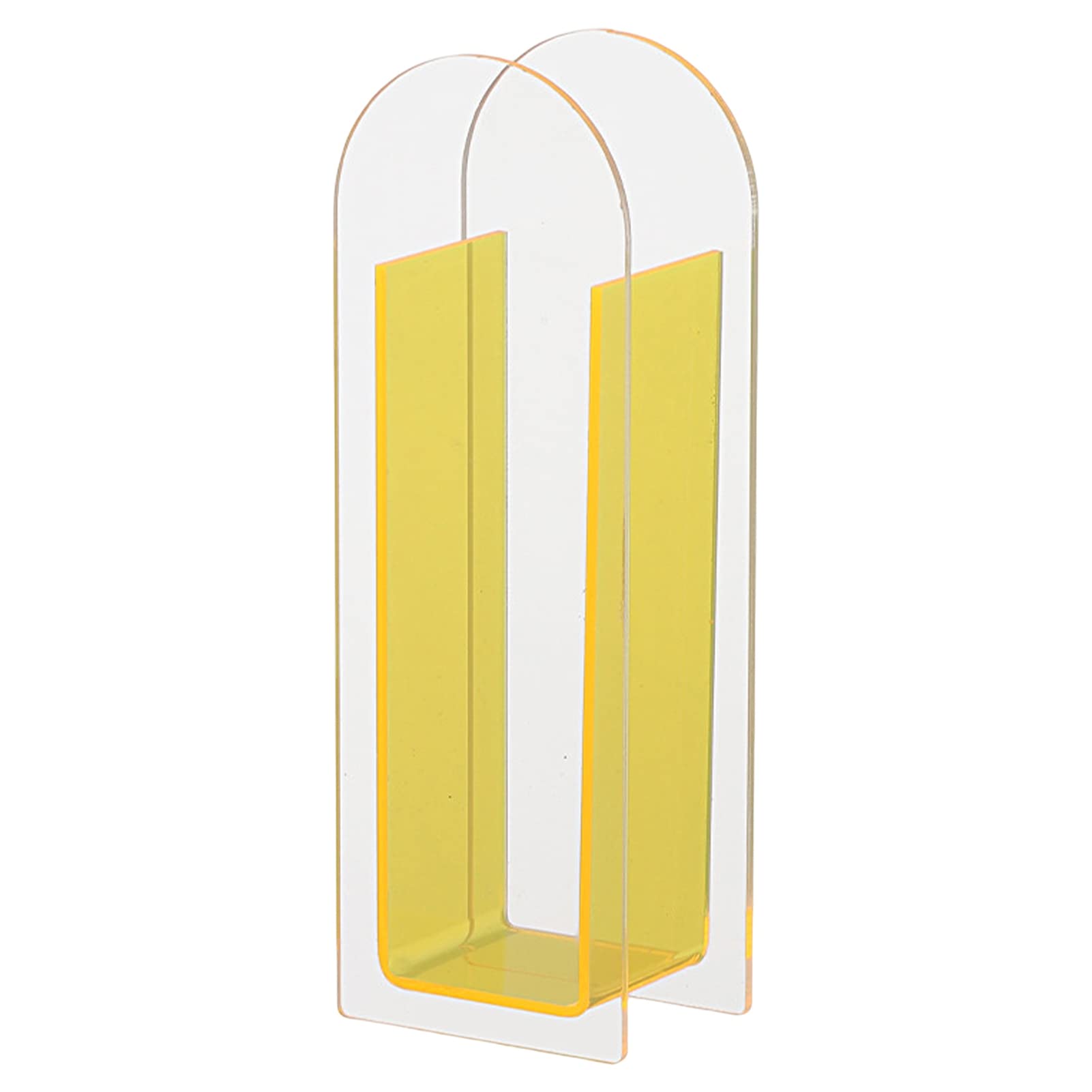Nordic Style Acrylic Flower Vase - Light Yellow, 7.5