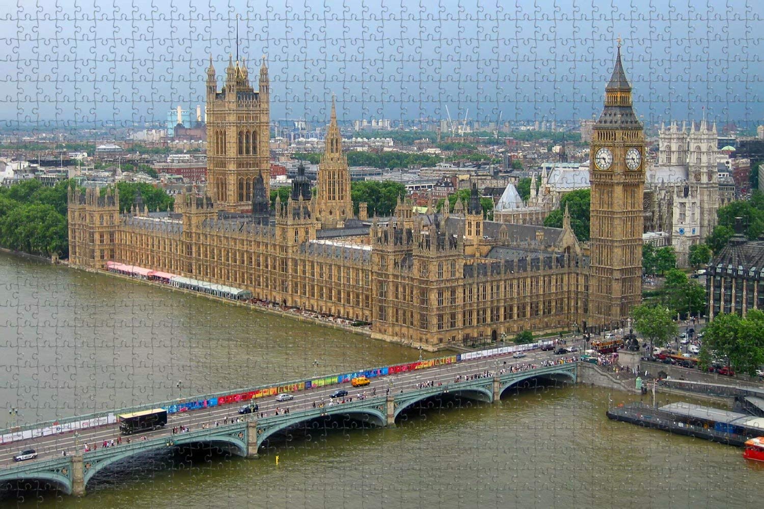 1000 Piece Jigsaw Puzzle for Adults - Houses of Parliament London UK Travel Souvenir | Perfect for Home Decor, Gift Giving & Relaxation