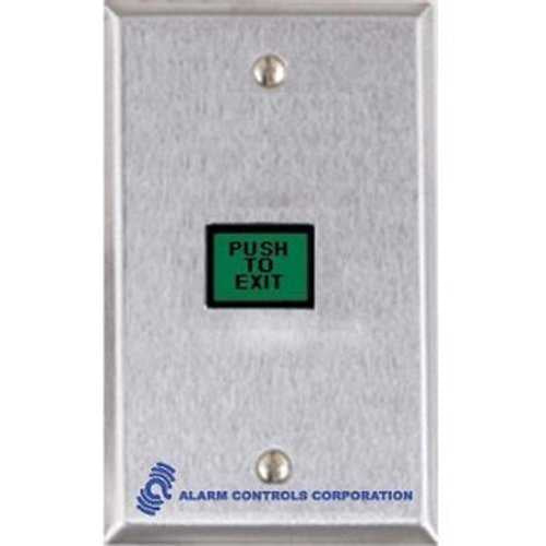 Alarm Controls TS 7R Request to Exit Station - Push Button with PUSH TO EXIT Label for Commercial Buildings & Security Systems