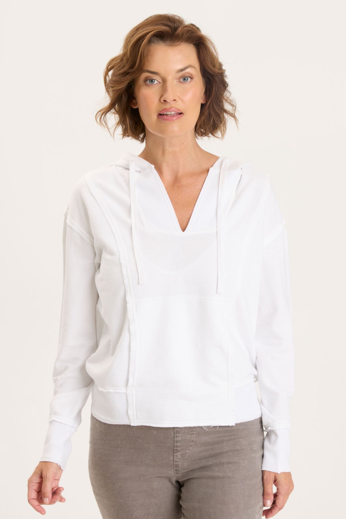 Rosalyn Hoodie for Women - Soft & Cozy White Pullover Sweatshirt | Casual Loungewear, Streetwear, and Winter Layering Essential