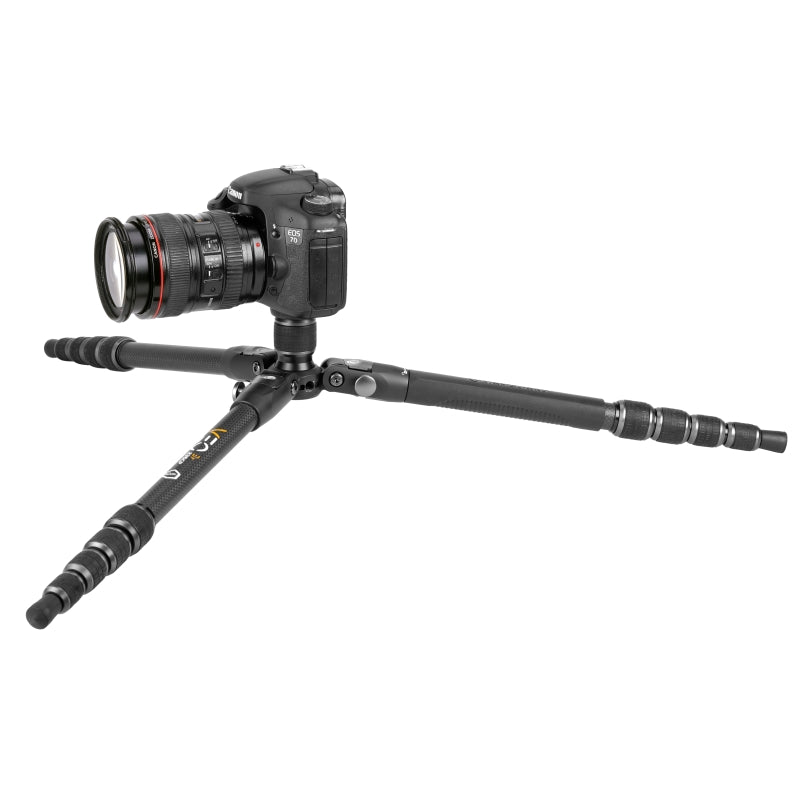 VEO 3T 235CP Carbon Fiber Travel Tripod with Pan Head - Lightweight Compact Camera Tripod for Photography, Vlogging & Outdoor Adventures