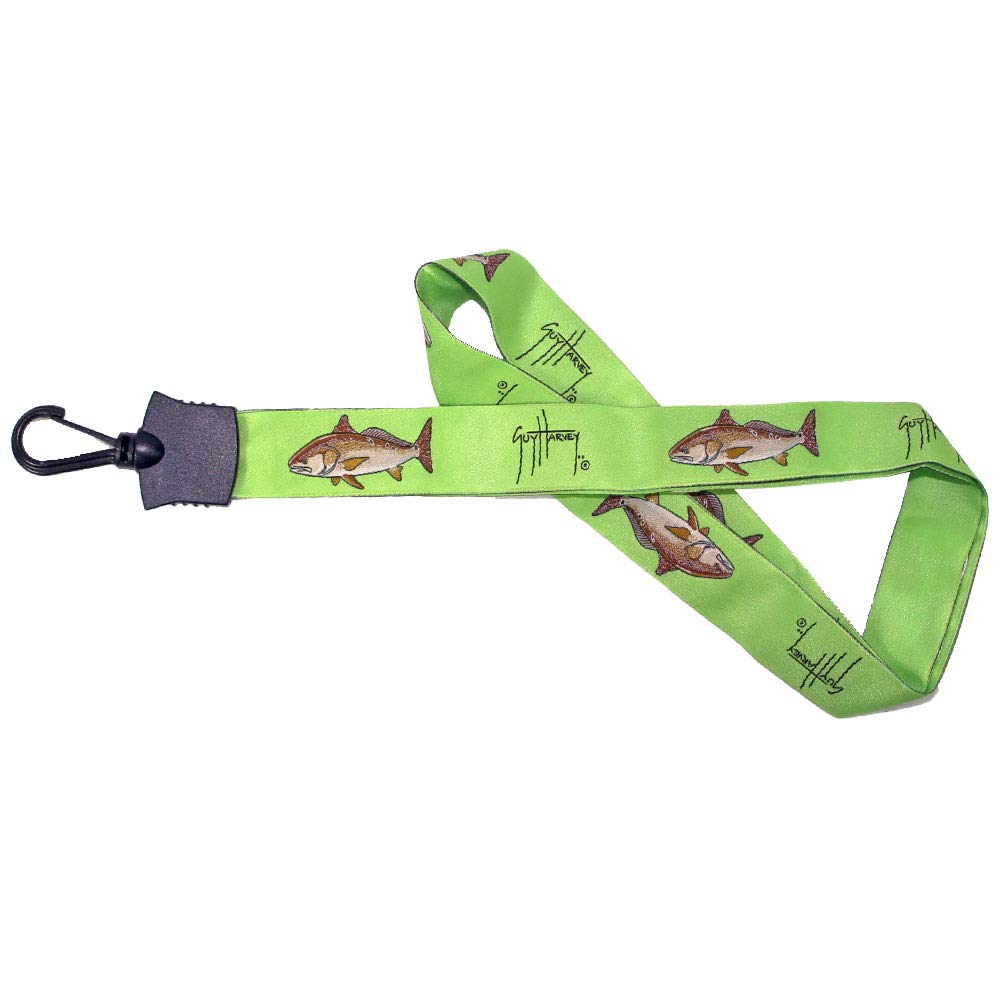 Guy Harvey Nautical Lanyard with Swivel Hook - School ID Badge Holder for Teachers & Students (Green Spot) - Perfect for Campus Security, Office Access & Event Credentials