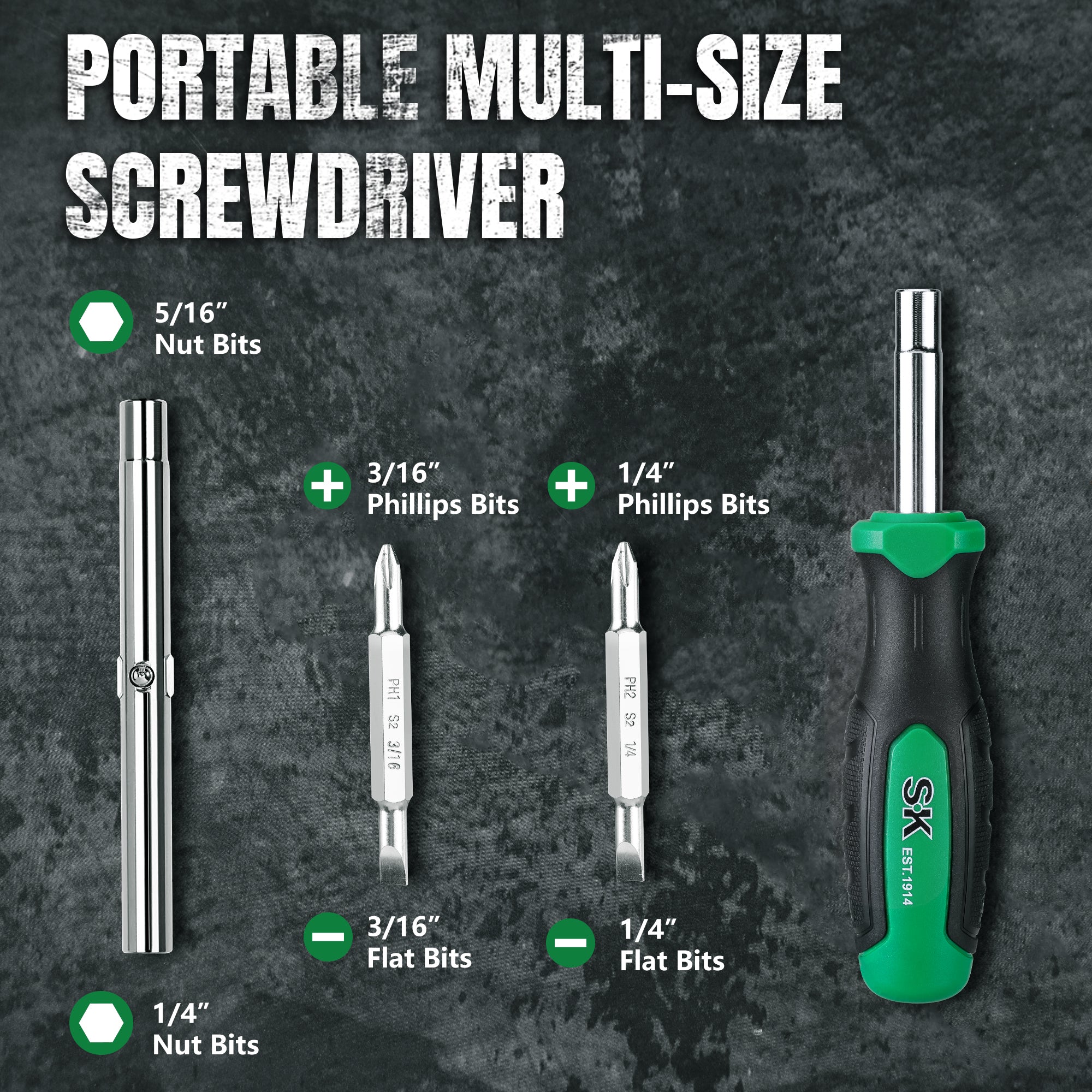 6 in 1 Multi-Function Screwdriver Set with Magnetic Tips - Perfect for Home Repairs, Electronics, and DIY Projects