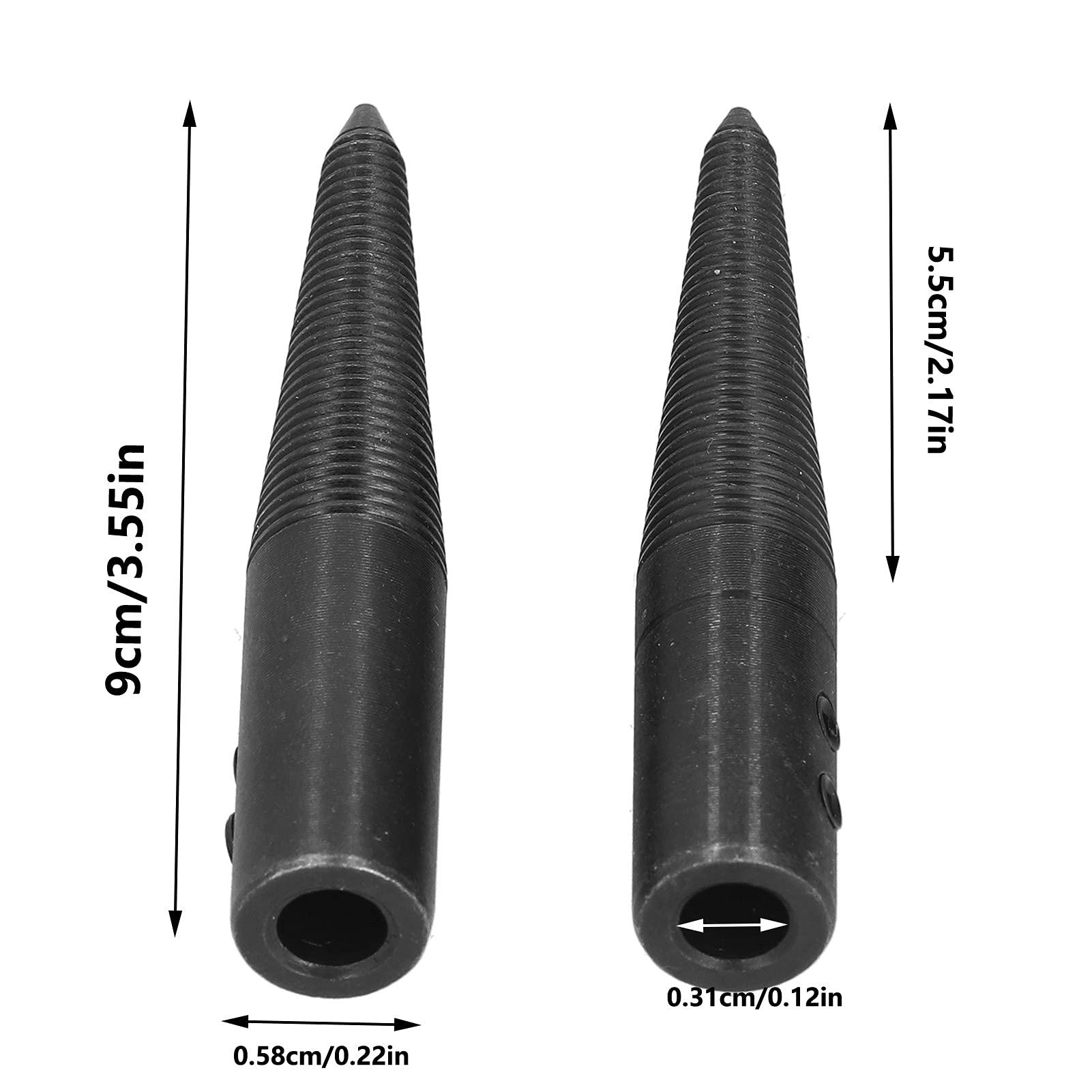 6PCs Tapered Spindle Adapter Set - Steel Threaded Spindles for Bench Buffer & Grinder (3