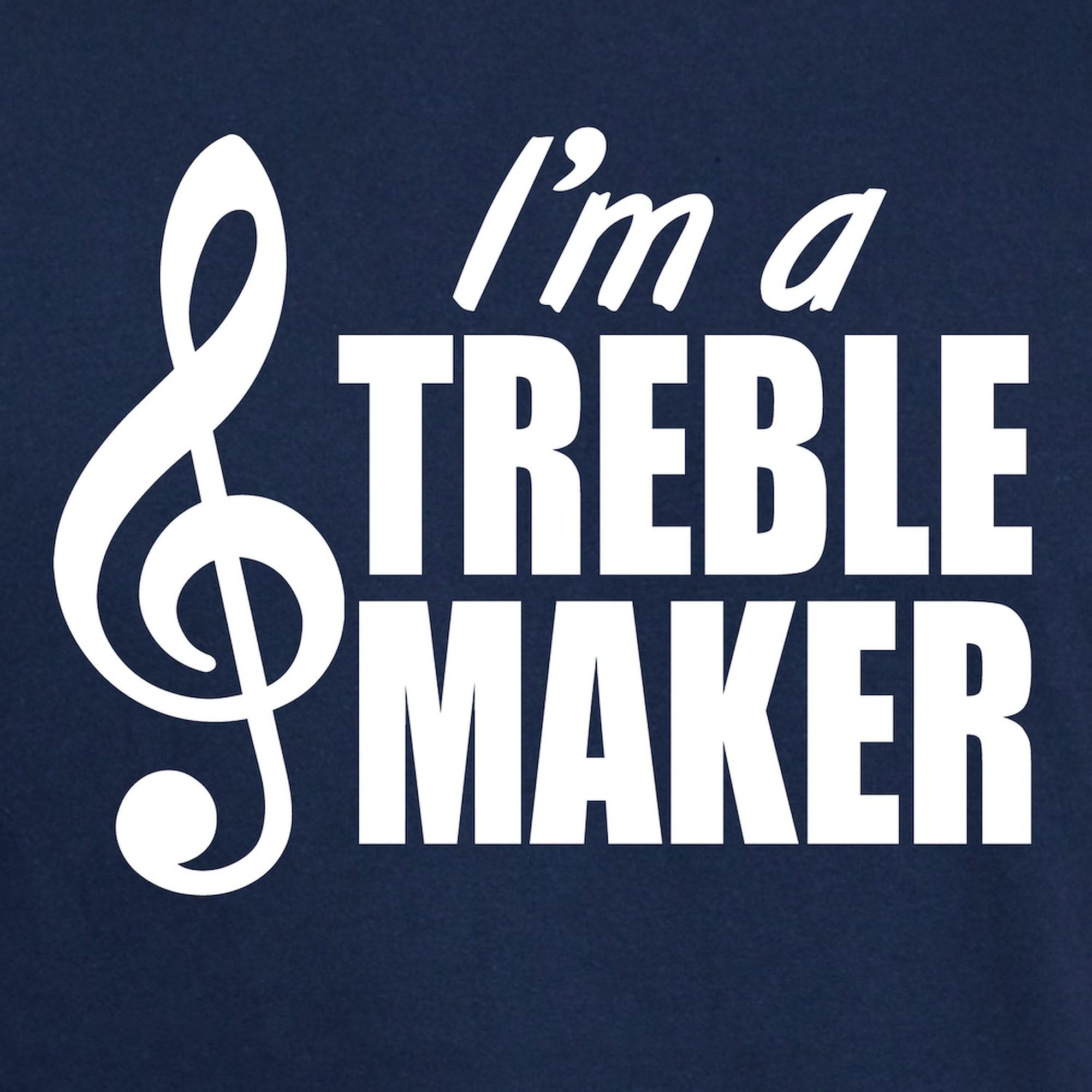 Men's 100% Cotton Music T-Shirt - 'I'm A Treble Maker' Classic Graphic Dark Tee | Band & Concert Apparel for Musicians & Music Lovers
