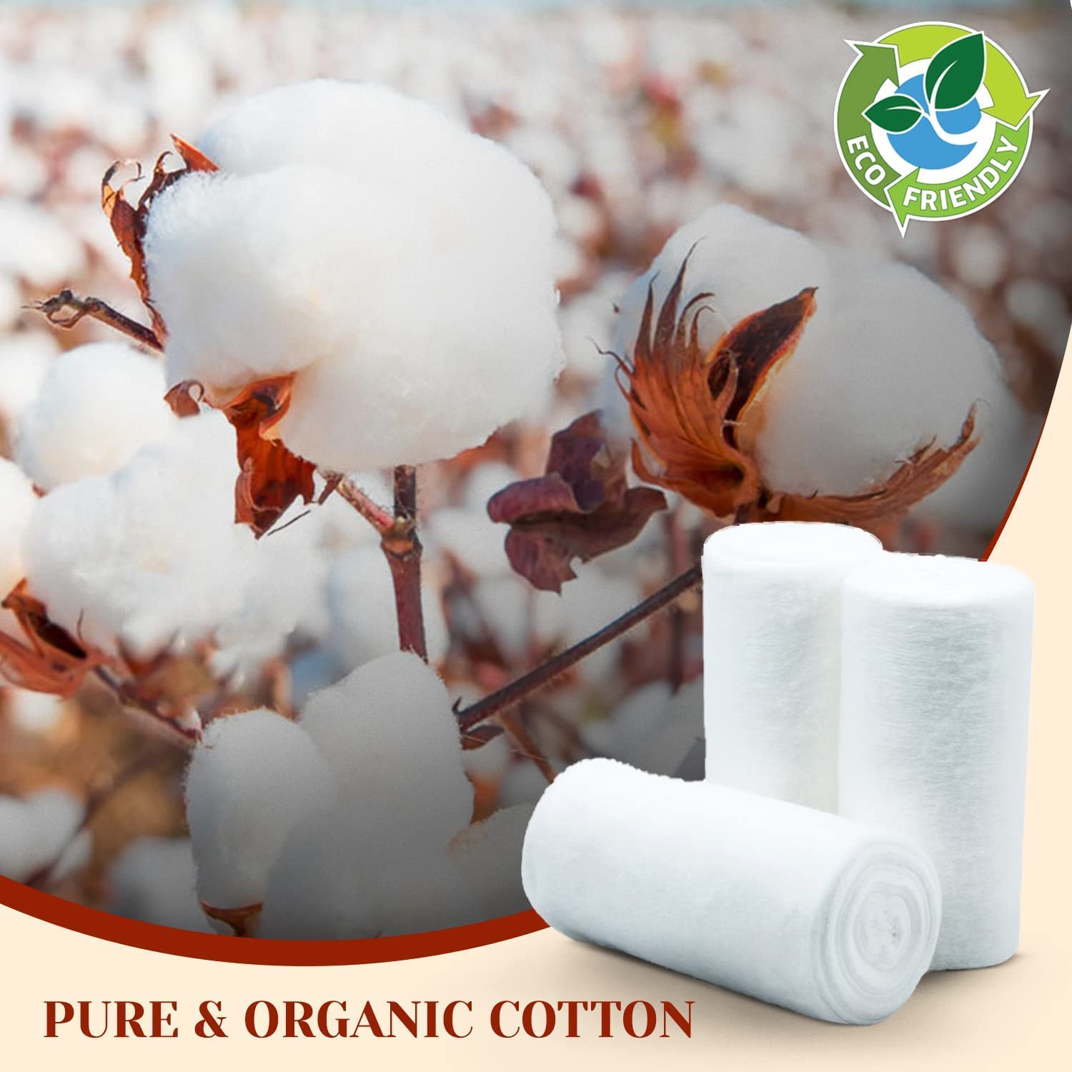 THB 100% Pure Cotton Roll 100g - Ultra Soft Makeup Remover Pads | Facial Toner Applicator | Gentle Cleansing Wipes for Face, Baby Care & Salon Use | Perfect for Daily Skincare & Sensitive Skin