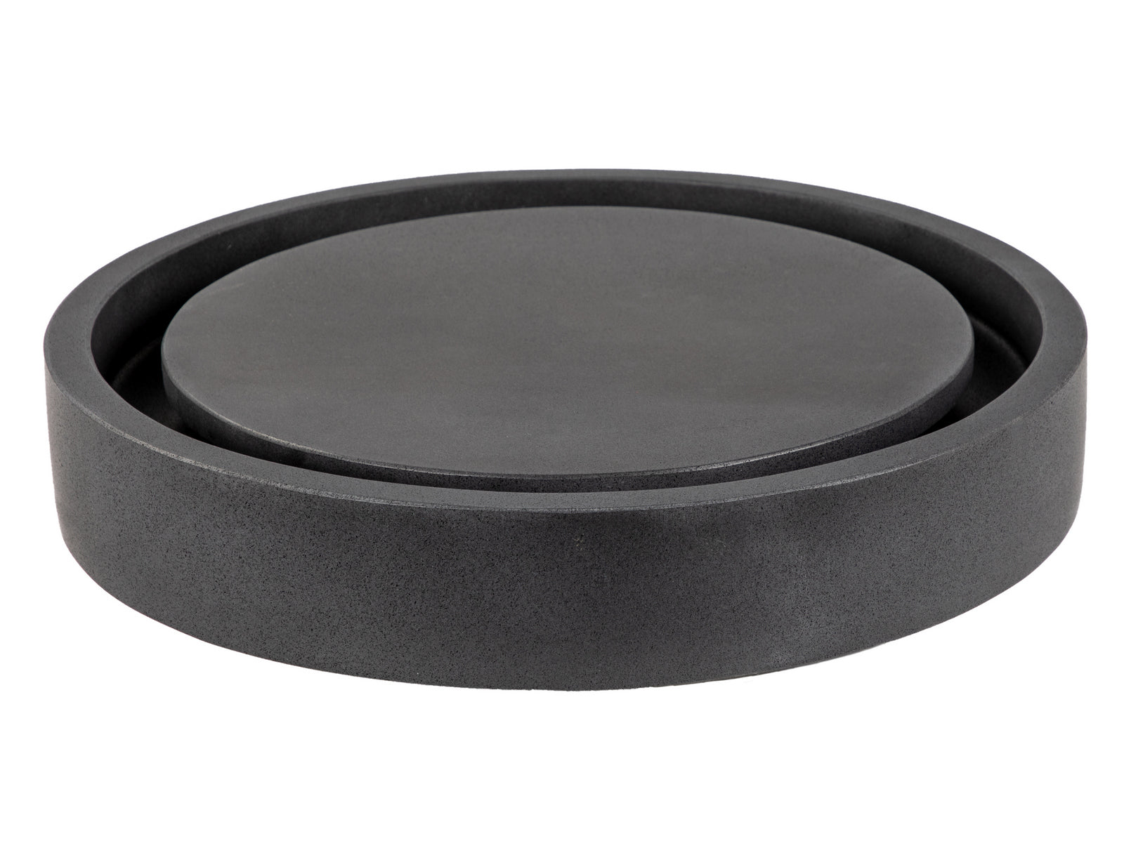 Lava Stone Round Infinity Pool Sink - Modern Bathroom Vanity Sink for Spa, Luxury Home, and Outdoor Decor