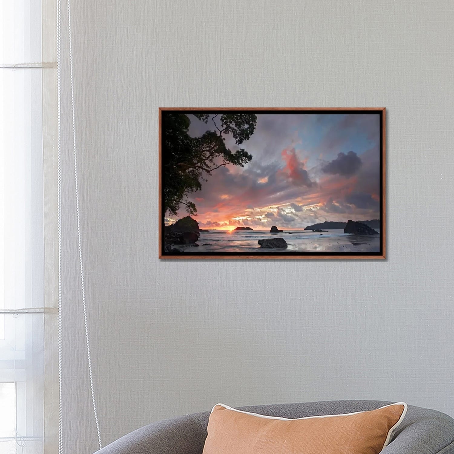 Tim Fitzharris Framed Wall Art - Stunning Beach & Coastline Landscape of Manuel Antonio National Park, Costa Rica | Perfect for Living Room, Office & Coastal Decor