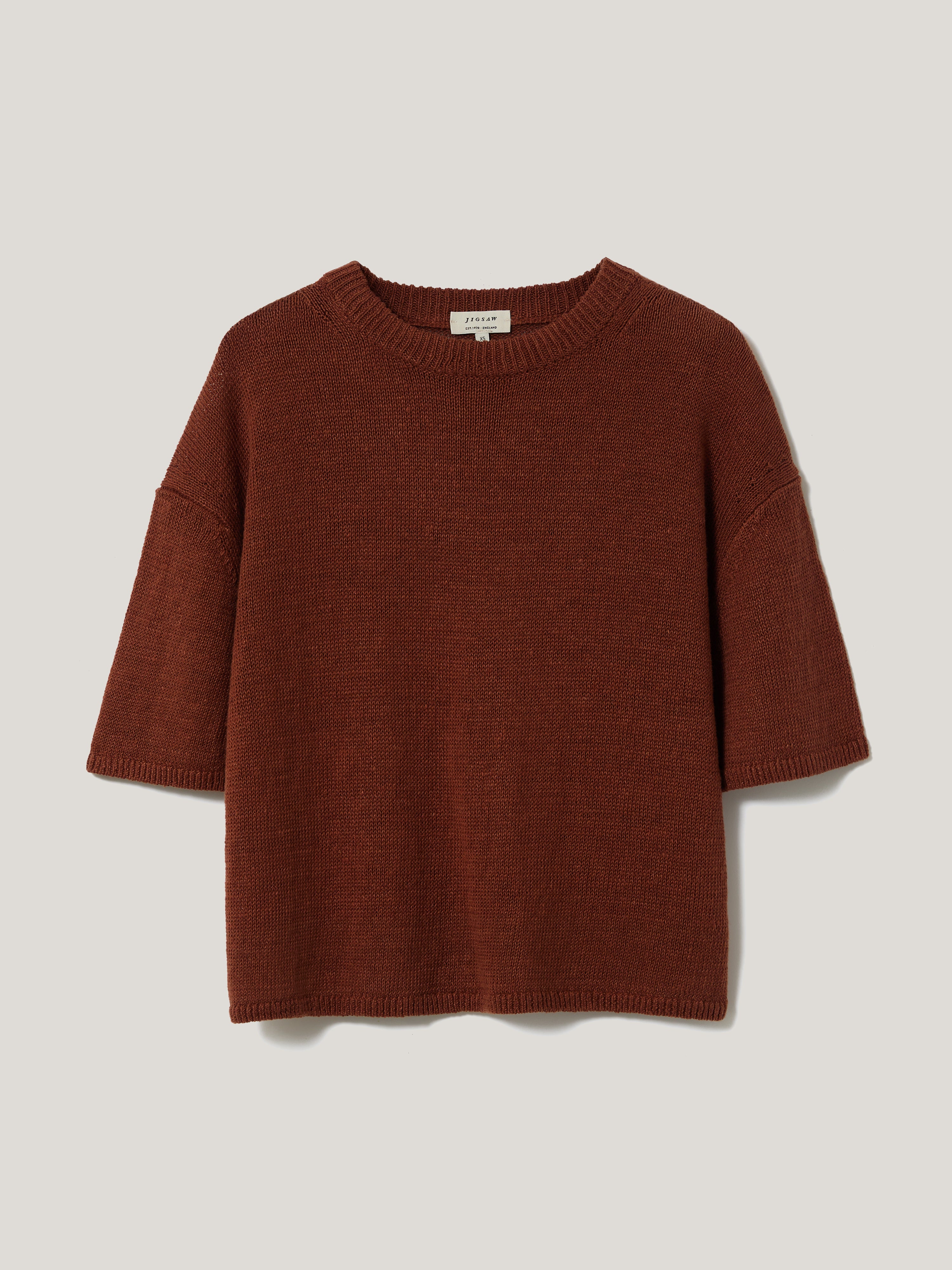 Soft & Breathable Linen Knitted Top for Women - Light Brown Summer Casual Shirt | Perfect for Beach Outings, Weekend Brunch & Layering