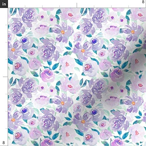 Bloom Shoes Spring Printed Minky Fabric Fat Quarter - Soft Plush Material for Sewing Baby Blankets & Quilt Backing - DIY Craft Projects, Nursery Decor, and Cozy Home Accessories