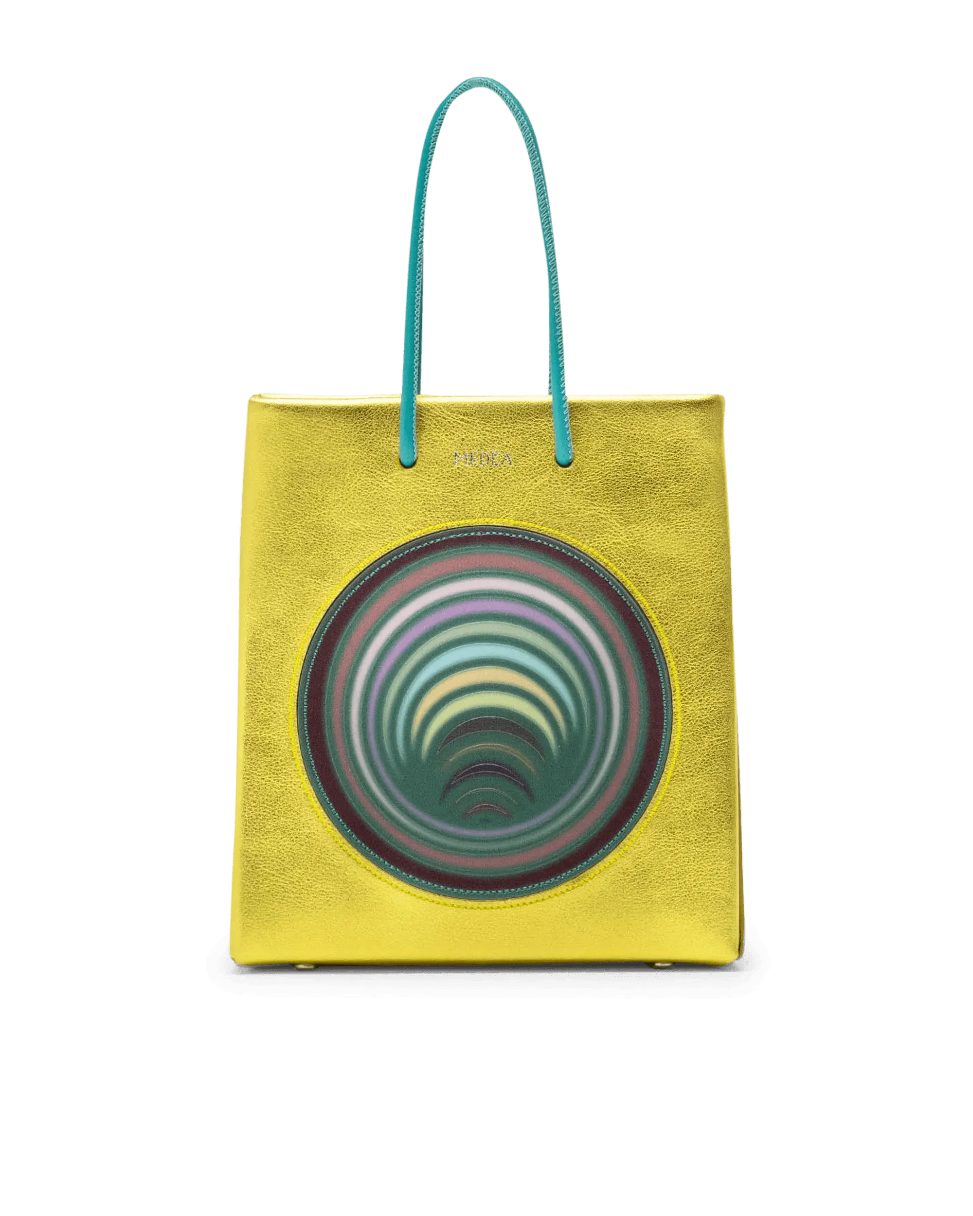 Stylish Metallic Gold Short Medea Bag for Women - Perfect for Evening Parties, Weddings & Special Occasions