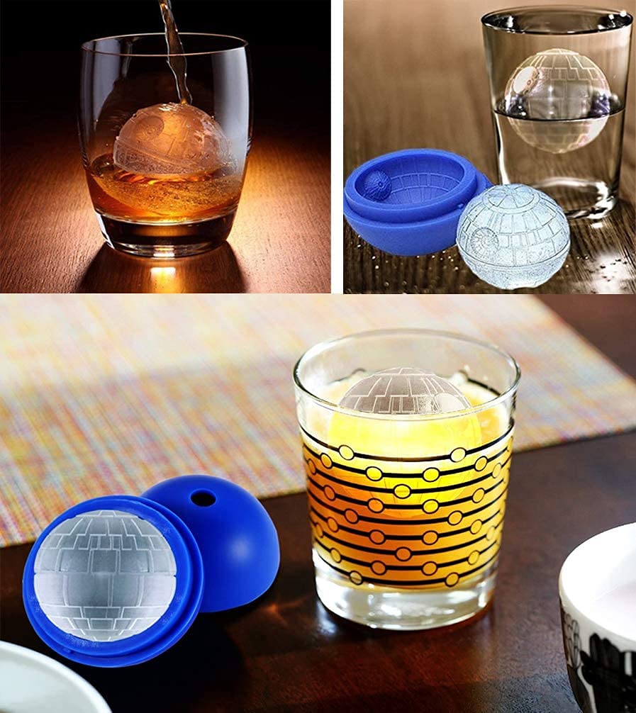 WllRun 2 Pack Silicone Ice Cube Mold Tray - Reusable Ice Ball Maker for Cocktails, Whiskey & Beverages - Chocolate Mold Tools (Blue) - Perfect for Home Bars, Parties & DIY Desserts