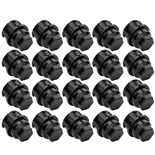20pcs Black Wheel Lug Nut Cap Covers for Chevrolet Silverado/GMC Sierra (Fits Models 21011331, 9593028, 9593228, 9595120) - Durable Hub Caps for Truck & SUV Wheel Protection & Style Enhancement