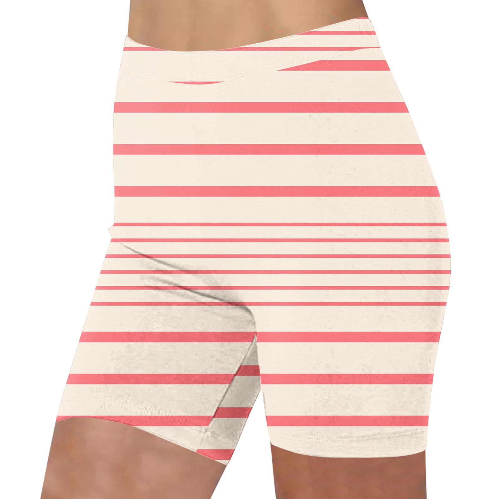 Women's High Waist Yoga Shorts - Soft Stretchy Workout Shorts with Tummy Control, Non See-Through & Breathable for Running, Gym, Cycling & Lounge Wear - Fashion Biker Shorts