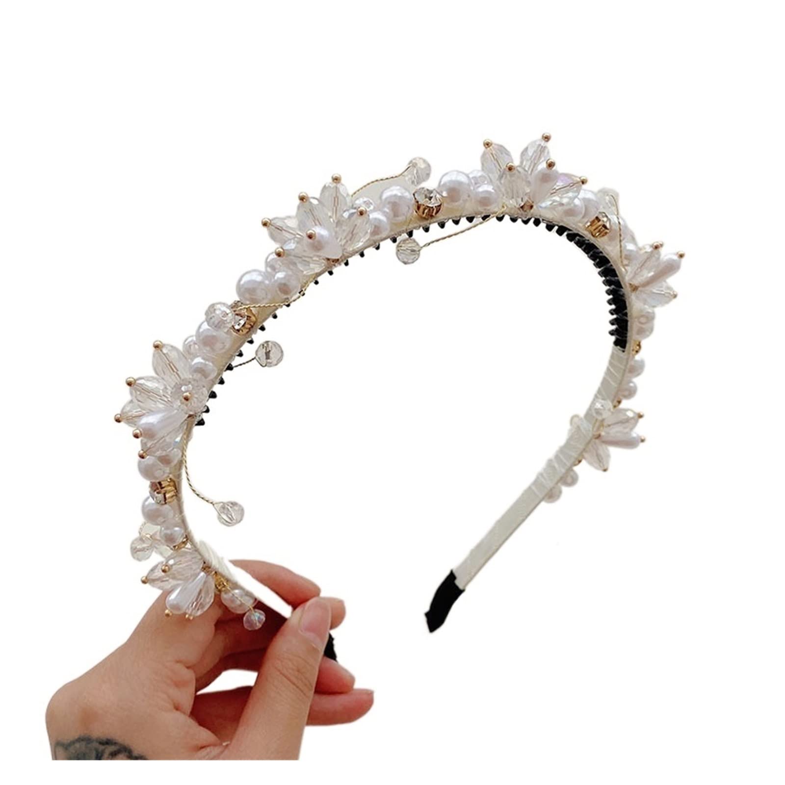 EBSBAG Women's Fashion Pearl Hair Bands - Trendy Hair Accessories for Women (White, One Size) - Perfect for Weddings, Parties & Everyday Style