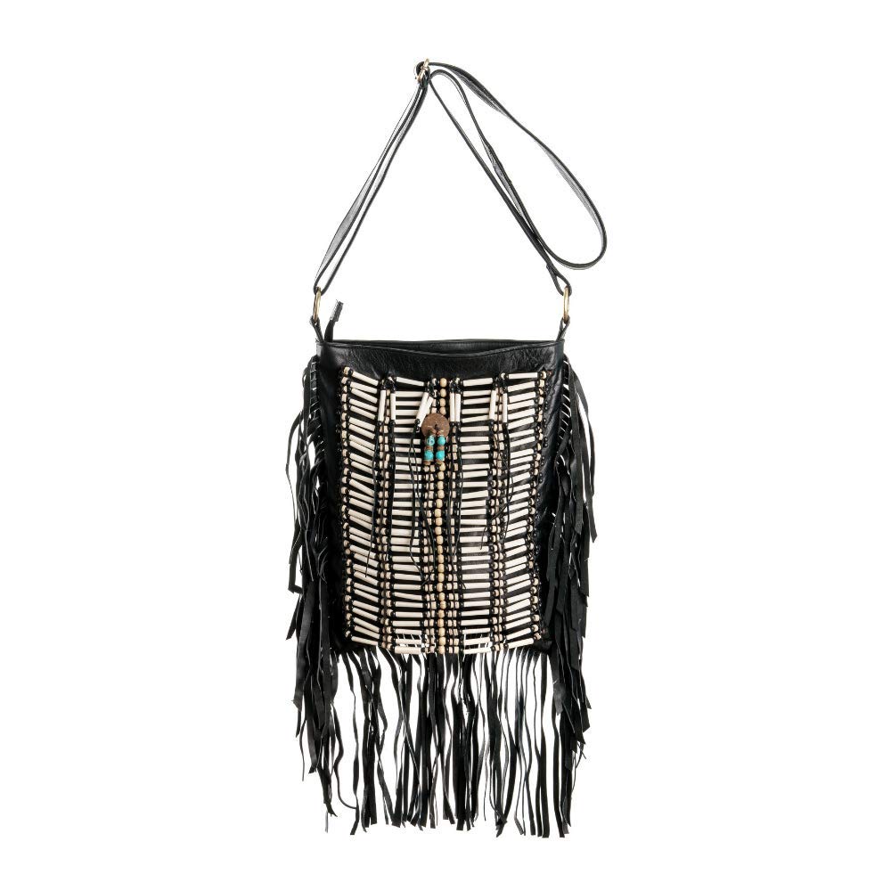 Boho Leather Square Bag with Fringe - Genuine Real Leather Bohemian Purse for Women - Perfect for Festivals, Travel & Everyday Use