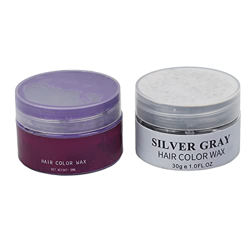 2 Color Hair Coloring Dye Wax - Wash Out Instant Hair Color Cream for Men & Women | DIY Hairstyle Styling Mud | Perfect for Parties, Cosplay & Halloween Costumes | Temporary Color Wax for Quick Style Changes