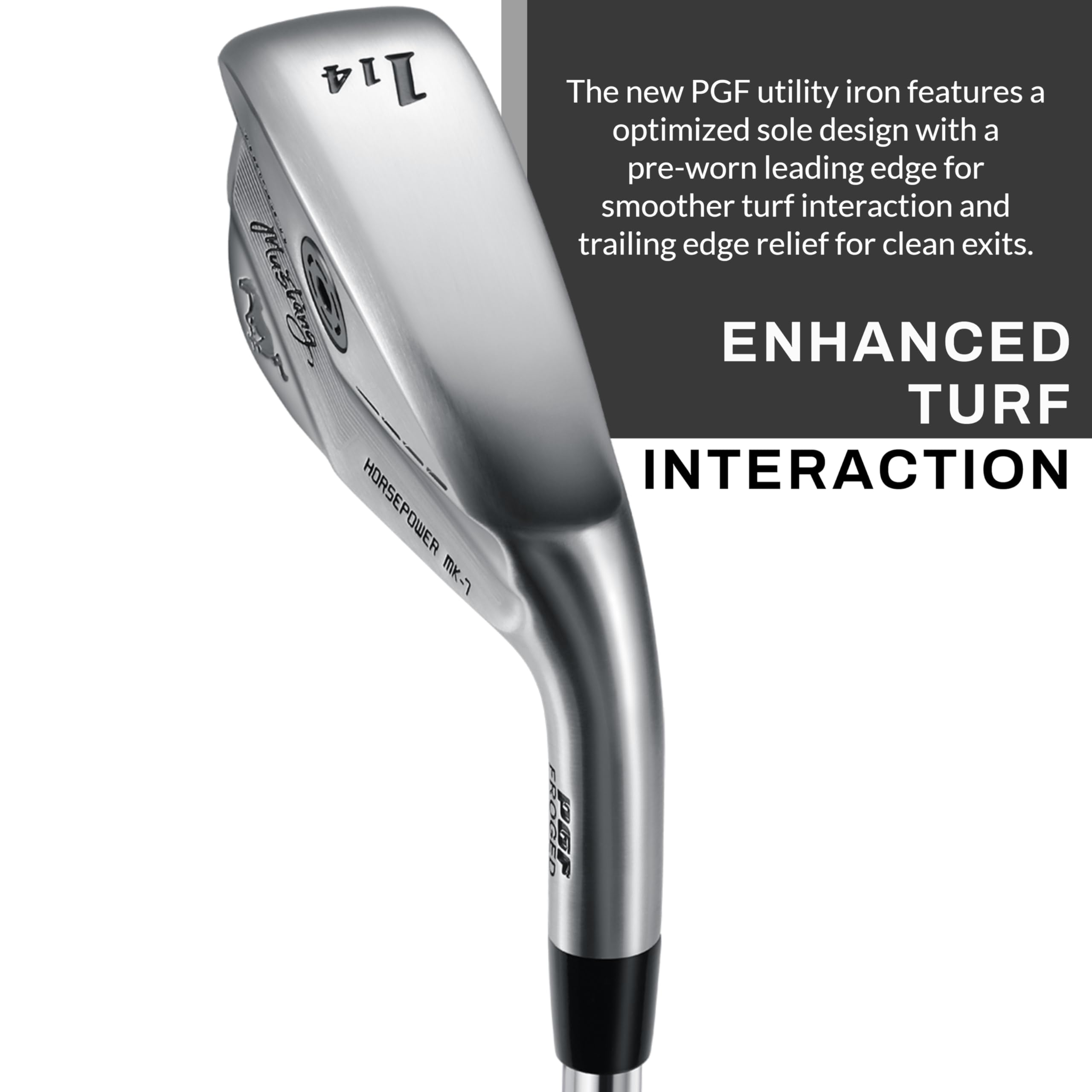 PGF Mustang Horsepower Pro Forged Utility Driving Iron - High Performance Golf Club for Precision Shots | Perfect for Fairway Play & Long Approach Shots