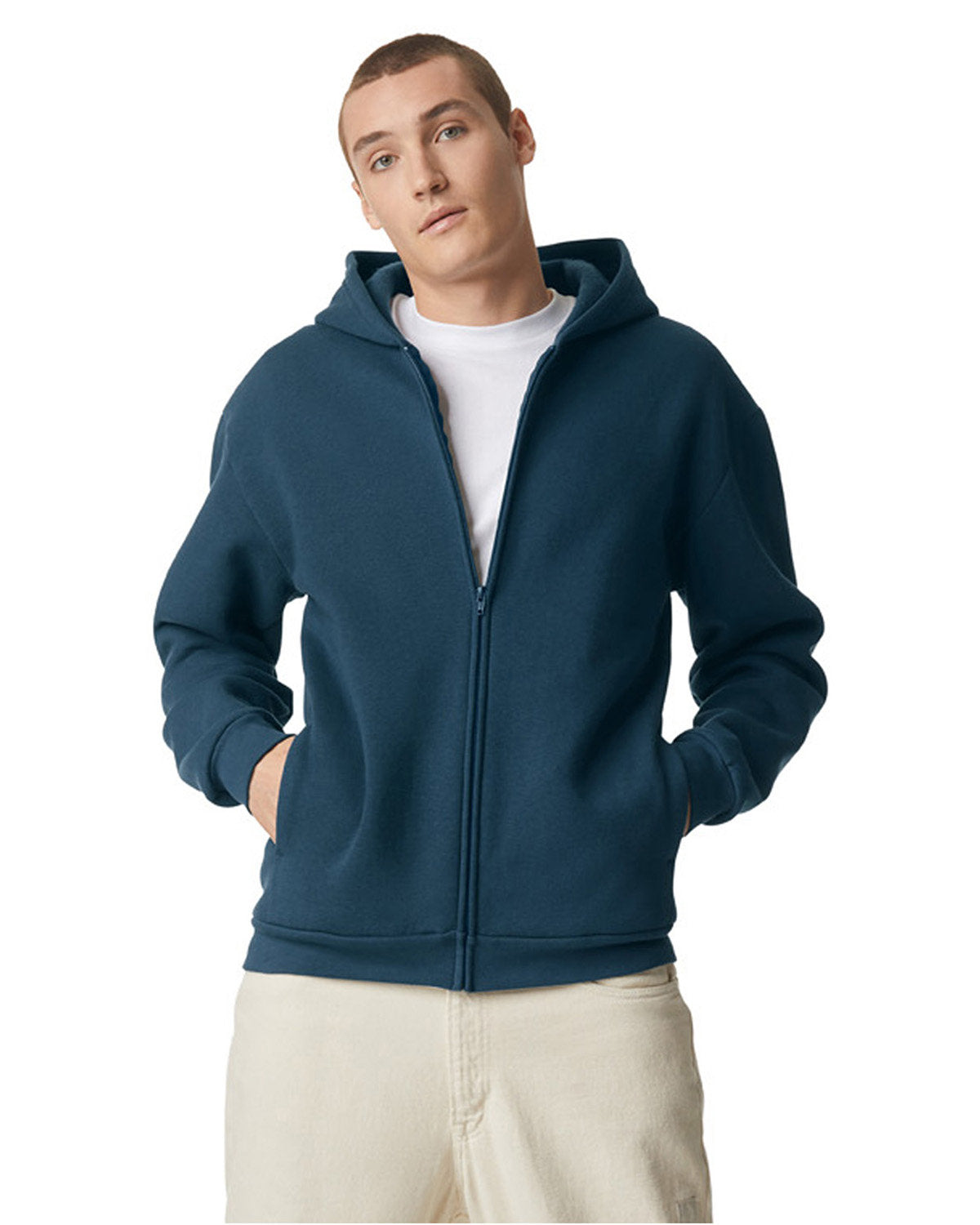 American Apparel RF497 ReFlex Fleece Unisex Full Zip Hoodie - Soft & Warm Fleece Jacket for Men & Women - Perfect for Outdoor Activities, Gym & Casual Wear