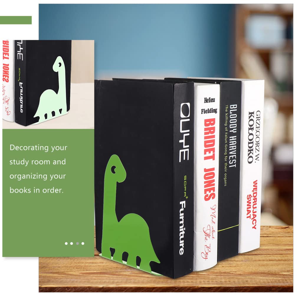 Cute Animal Bookends for Kids - 2 Pairs Heavy Duty Book Holders for Bookshelves & Desks - Fun Book Supports for Children's Room, Classroom & Student Study Area - Perfect for Organizing Books, Toys & School Supplies