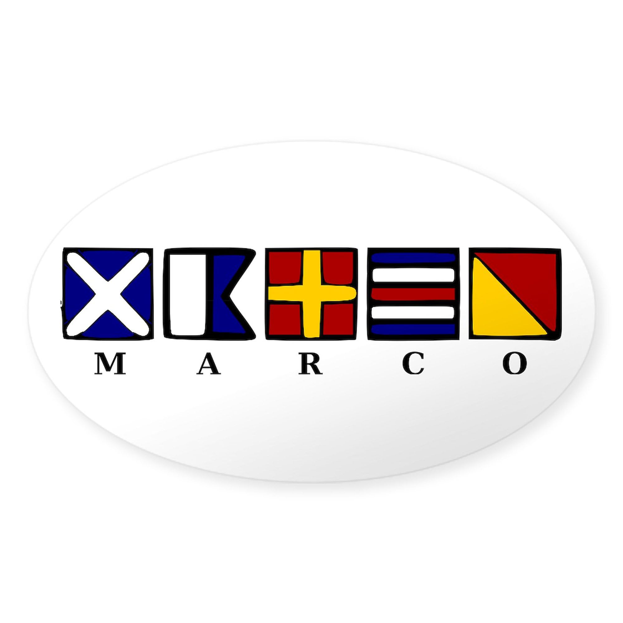 Marco Island Oval Car Bumper Sticker - Waterproof Vinyl Decal for Cars, Trucks & SUVs - Perfect for Travel Enthusiasts & Beach Lovers