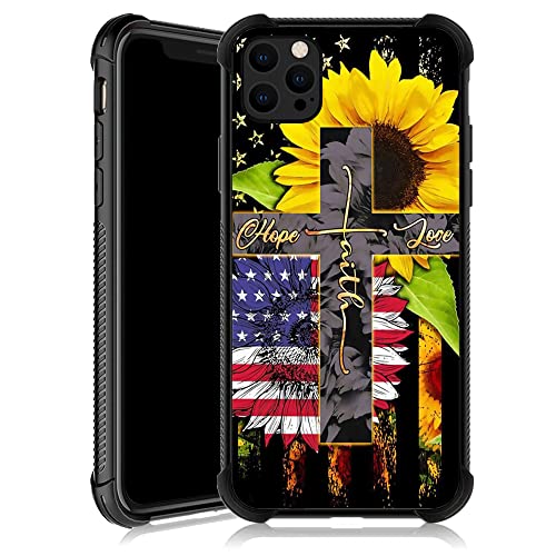 Faith Sunflower USA Flag