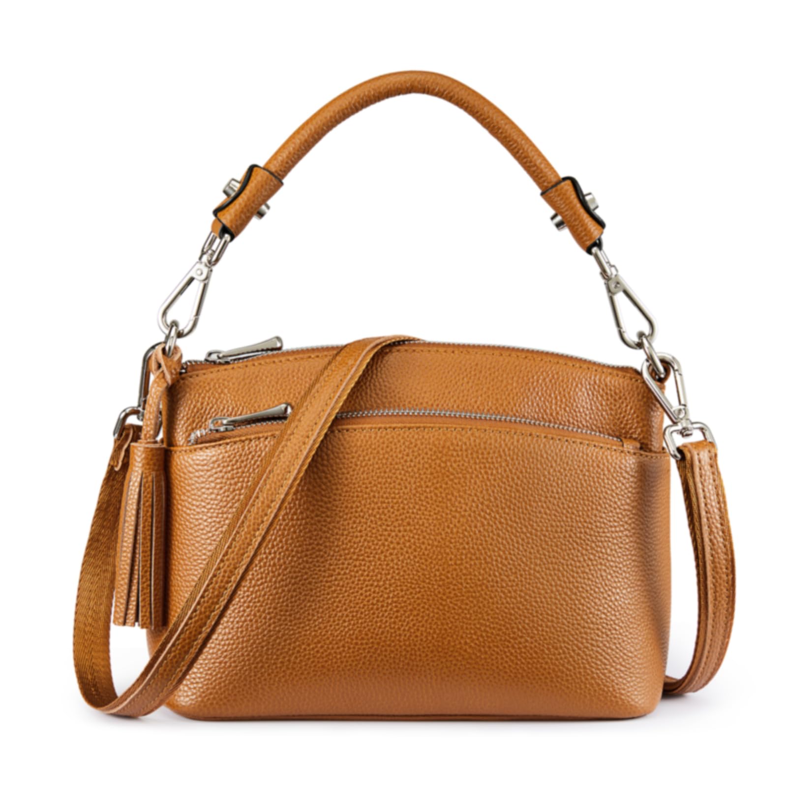 Genuine Leather Women's Top Handle Shoulder Bag - Small Crossbody Purse for Everyday Use | Work, Shopping & Date Night Essentials