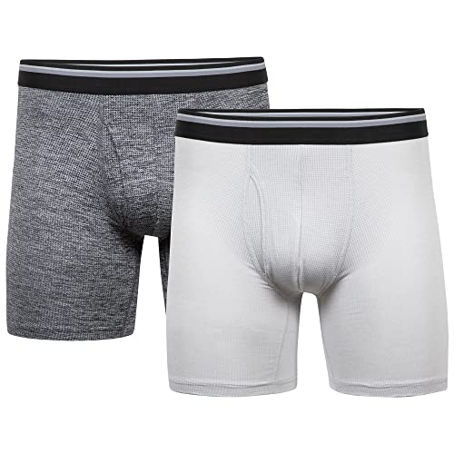 Caviar Htr/Grey Violet Htr (Boxer Brief)
