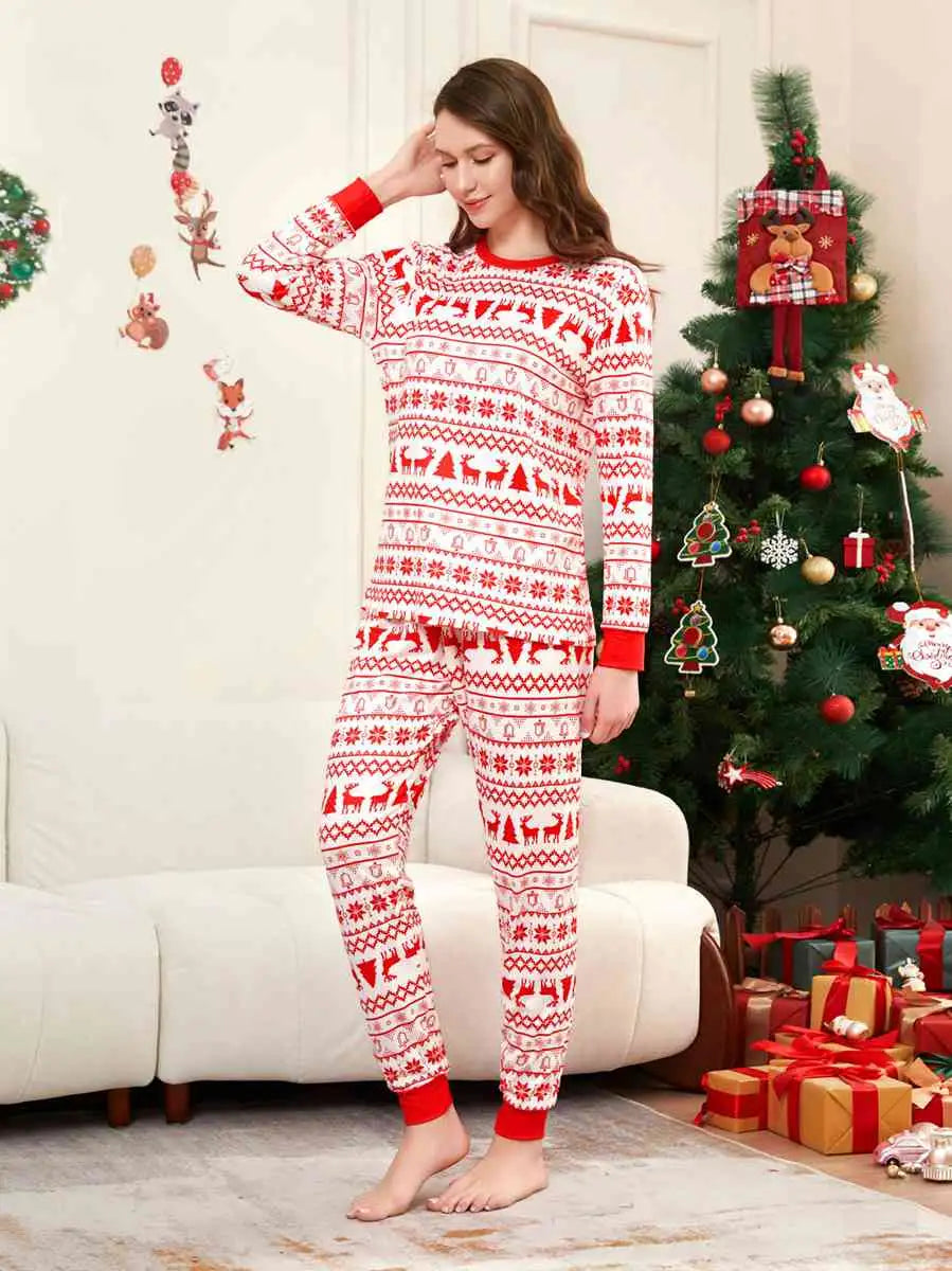 Reindeer Family Matching Christmas Pajamas Sets - Cozy Holiday Sleepwear for Women, Men & Kids | Perfect for Christmas Morning & Family Photos