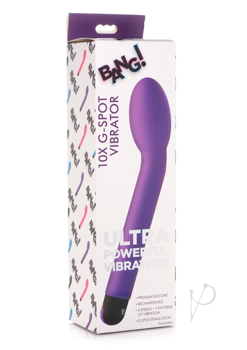 10X Rechargeable Silicone G Spot Vibrator - Powerful Purple G-Spot Massager for Women | Perfect for Solo Play & Couples Intimacy