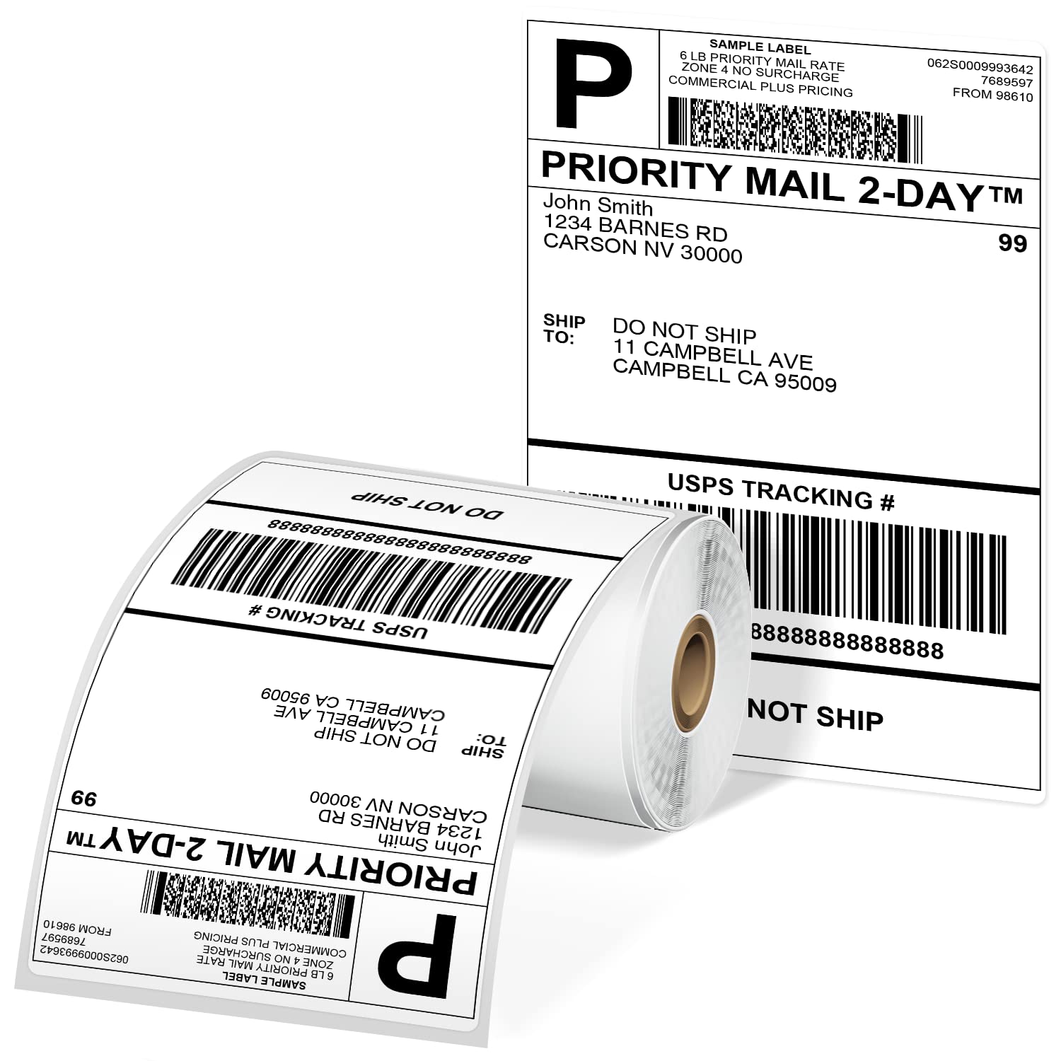 100 PCS 4x6 Thermal Label Roll - White 4