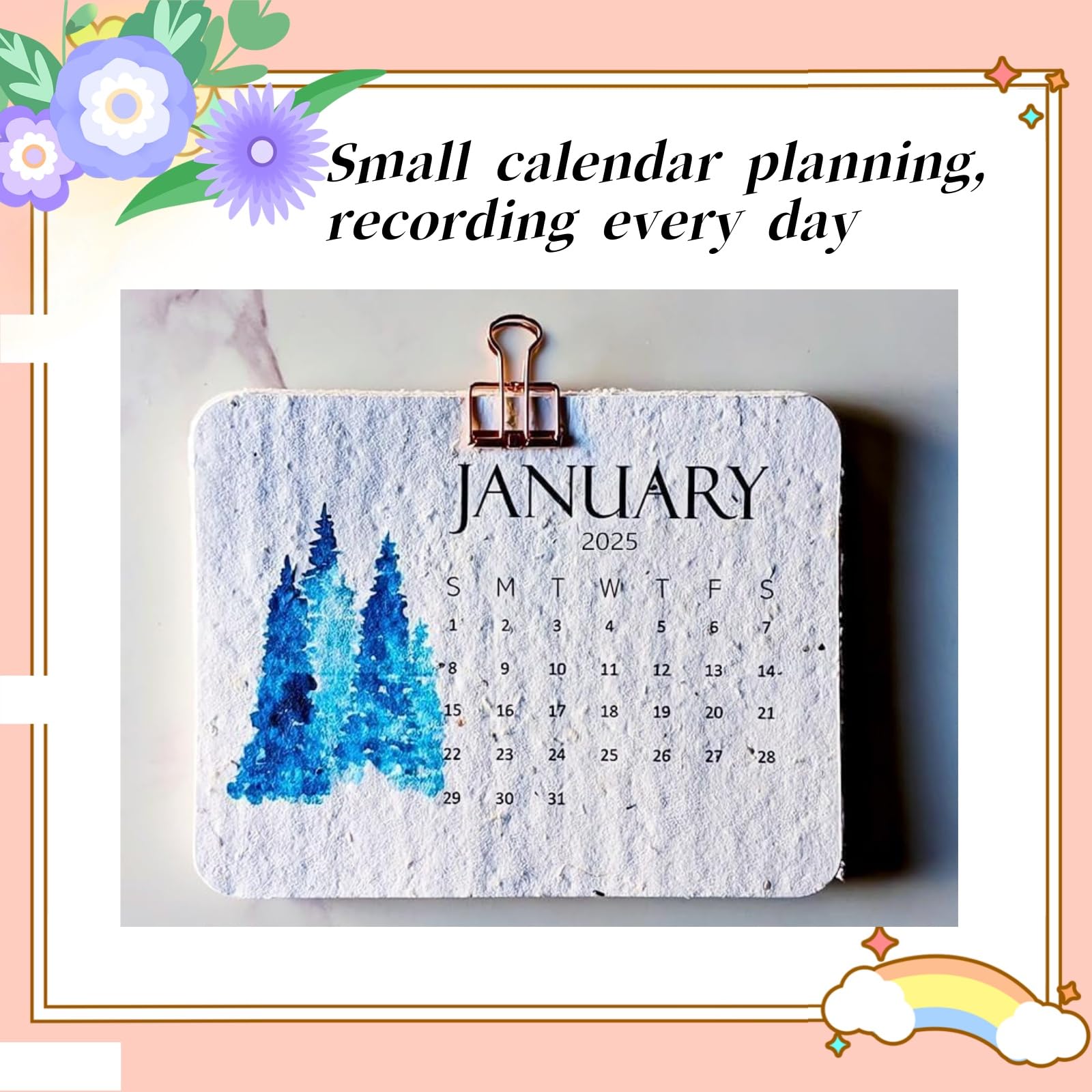 2025 Plantable Seed Calendar - Eco-Friendly Greenery Planner with Growable Herbs & Flowers | Sustainable Gardening Gift for Home, Office & Classroom Organization | Perfect for Planning, Scheduling & Eco-Conscious Living