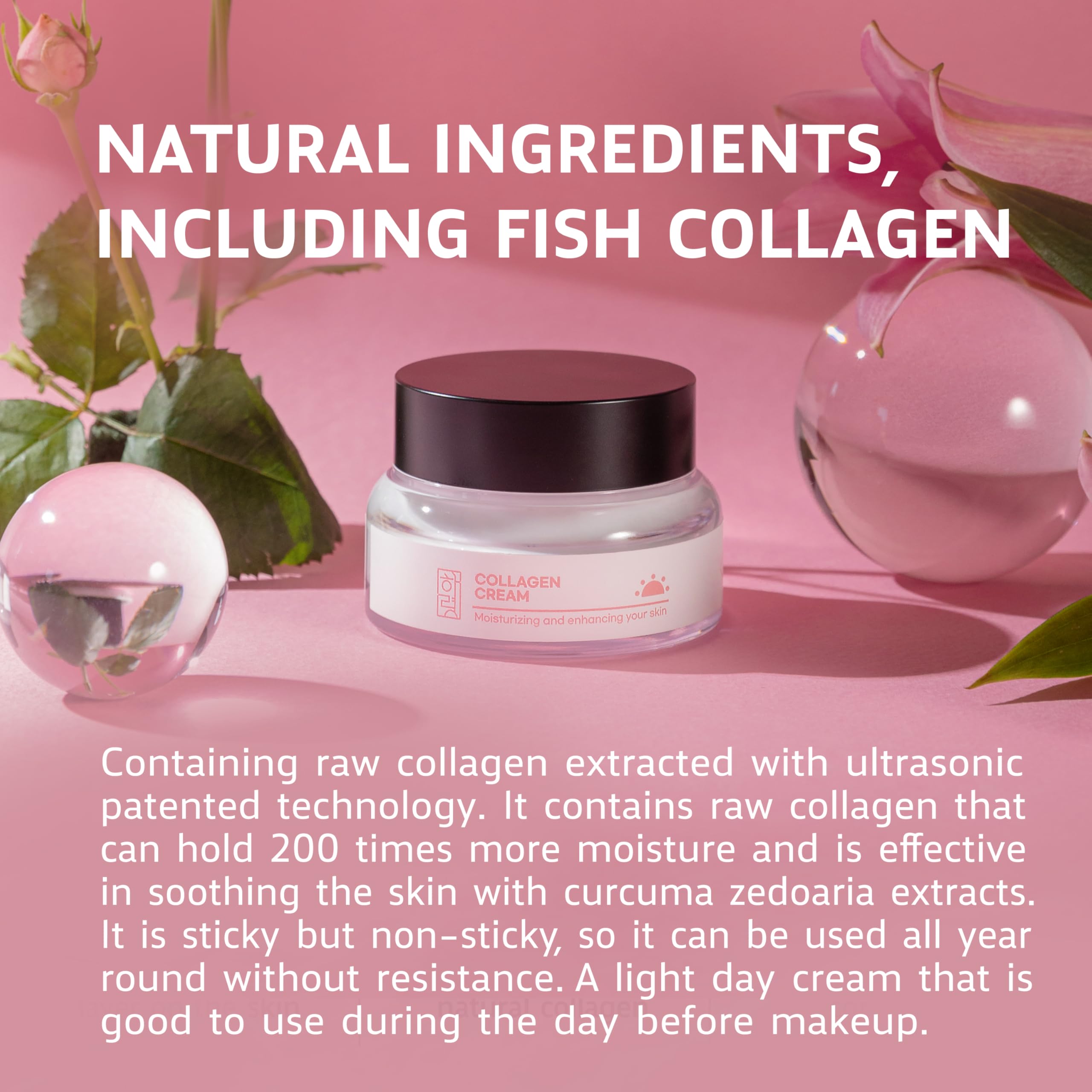 Haryeong Collagen Day Cream for Face - Anti-Aging, Moisturizing & Firming Skincare - Perfect for Daily Hydration & Wrinkle Reduction