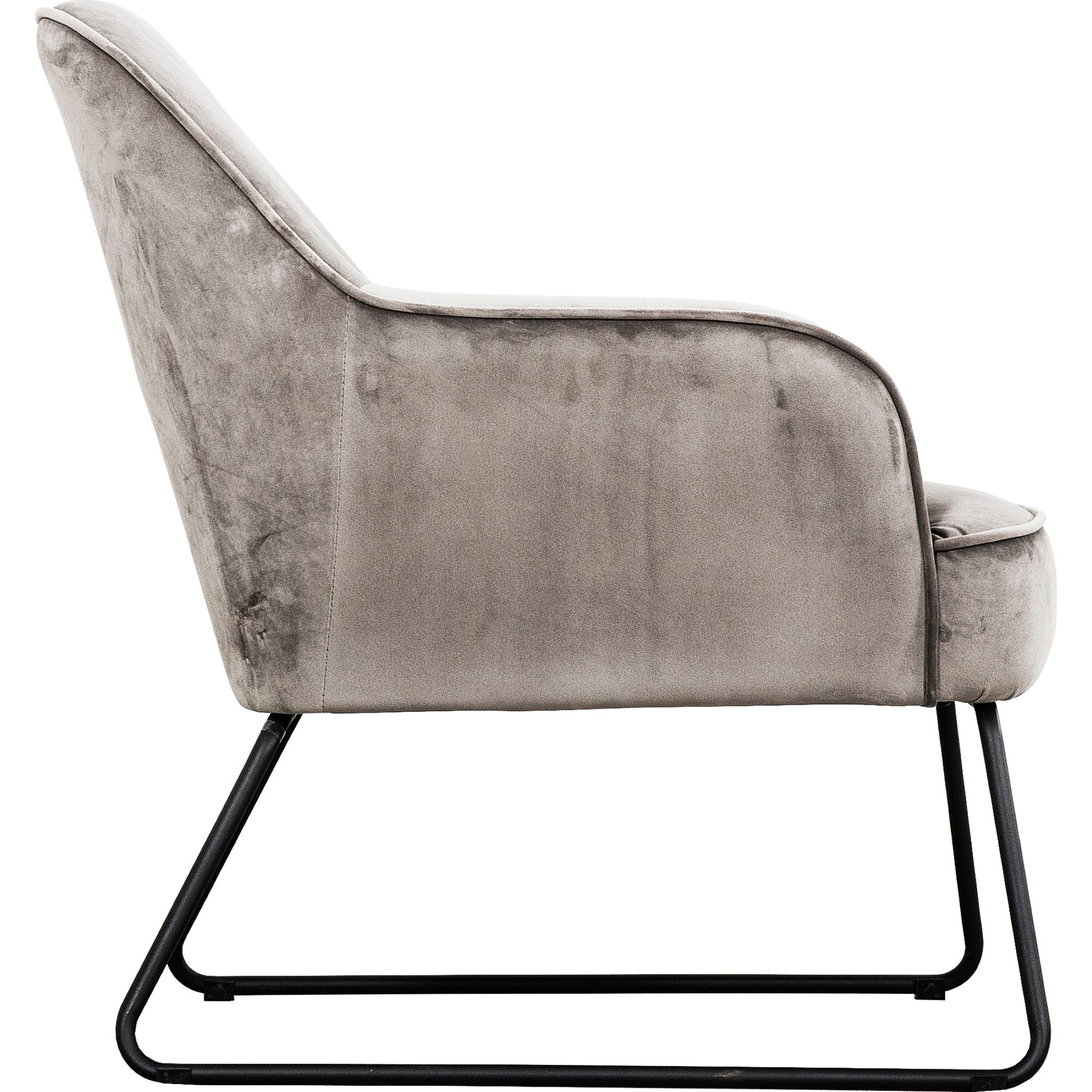 Alea Accent Chair - Velvet Slate Blue Modern Lounge Chair for Living Room, Bedroom & Office - Comfortable Upholstered Armchair with Solid Wood Legs - Perfect for Reading, Relaxing & Home Decor