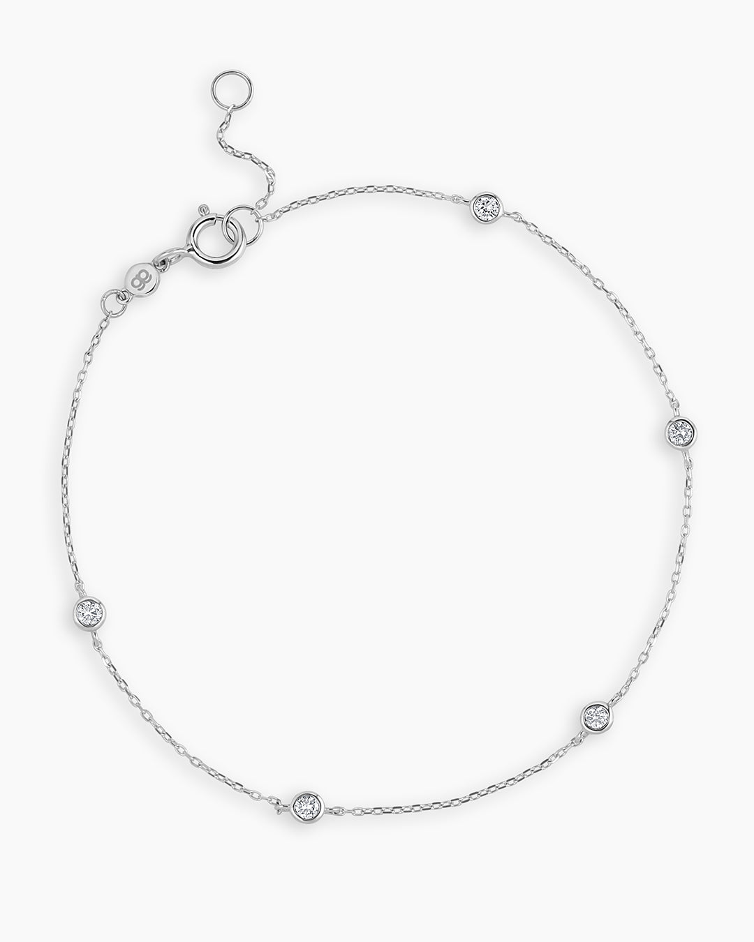Classic Five Diamond Bracelet for Women - Elegant 14K Gold Tennis Bracelet for Everyday Wear & Special Occasions