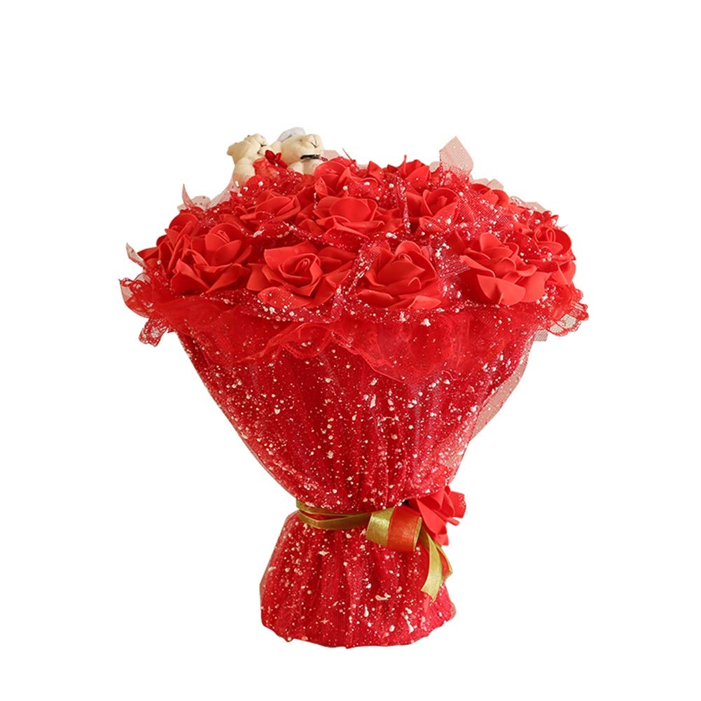 Elegant Pink Rose Table Lamp for Wedding & Bedroom Decor - 12 Inch LED E27 Bulb, Romantic Lighting for Weddings, Bedside, Home & Party - Available in Red & More Colors