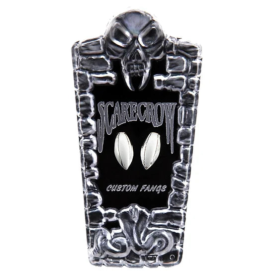 Scary Vampire Fangs - Classic Halloween Costume Accessory, Metallic Chrome Teeth for Cosplay & Horror Parties - Perfect for Halloween, Cosplay Events & Themed Parties