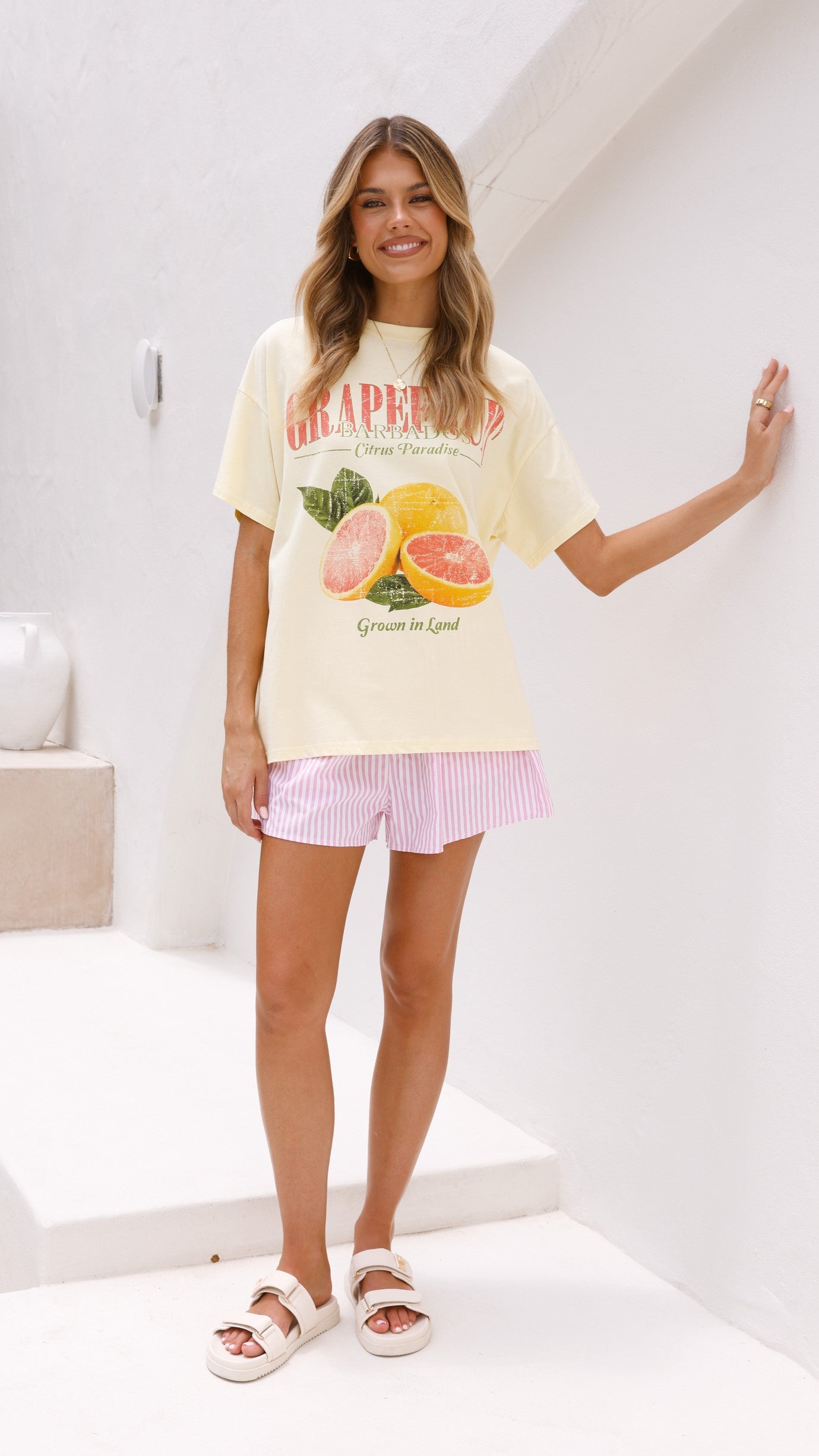 Grapefruit Paradise Set - Yellow & Pink Citrus Scented Bath & Body Gift Collection for Spa, Relaxation & Self-Care
