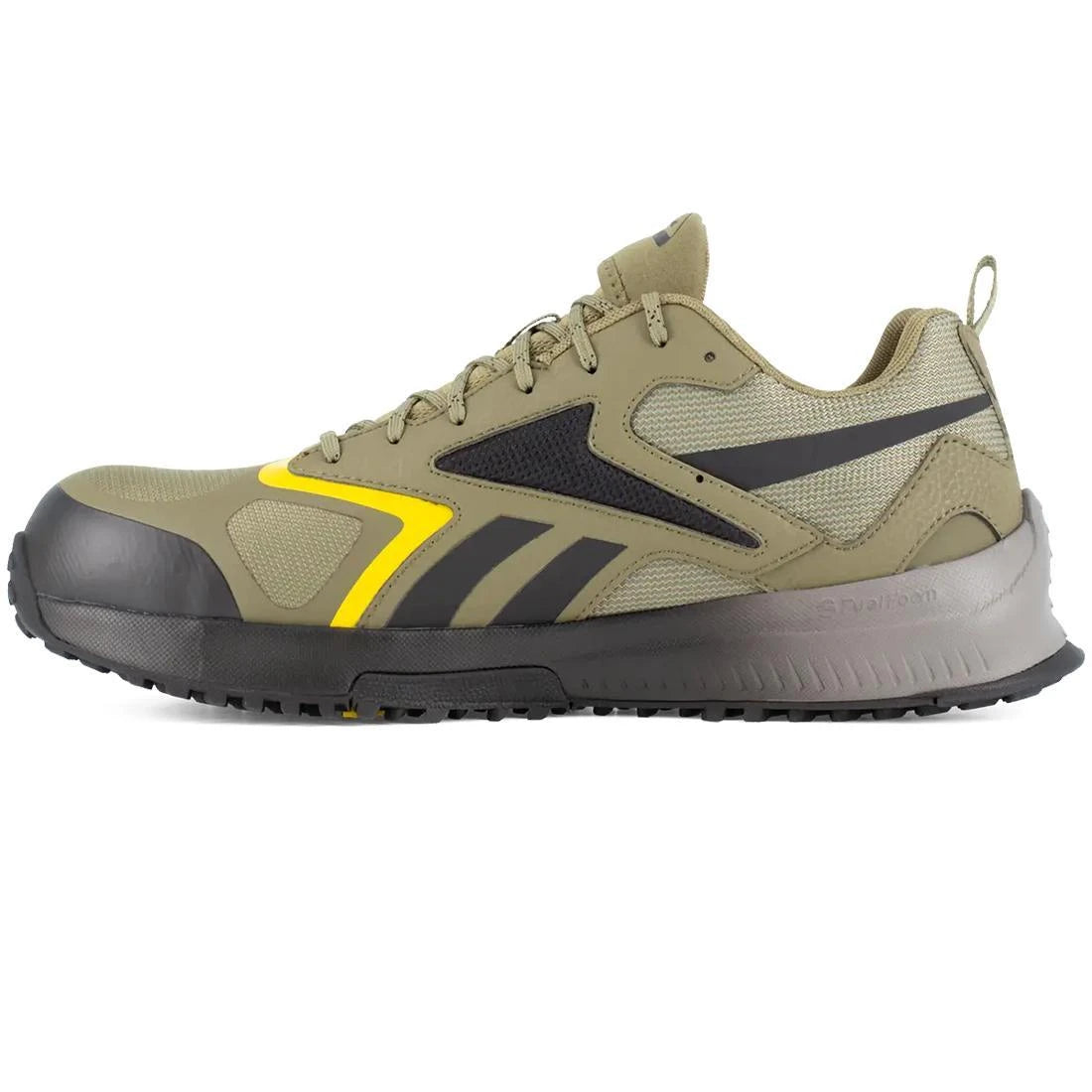Lavante Trail 2 Composite Toe Athletic Work Shoes for Men - Lightweight Safety Shoes with Slip Resistance, Comfortable Work Boots for Construction, Hiking & Outdoor Activities (Green)