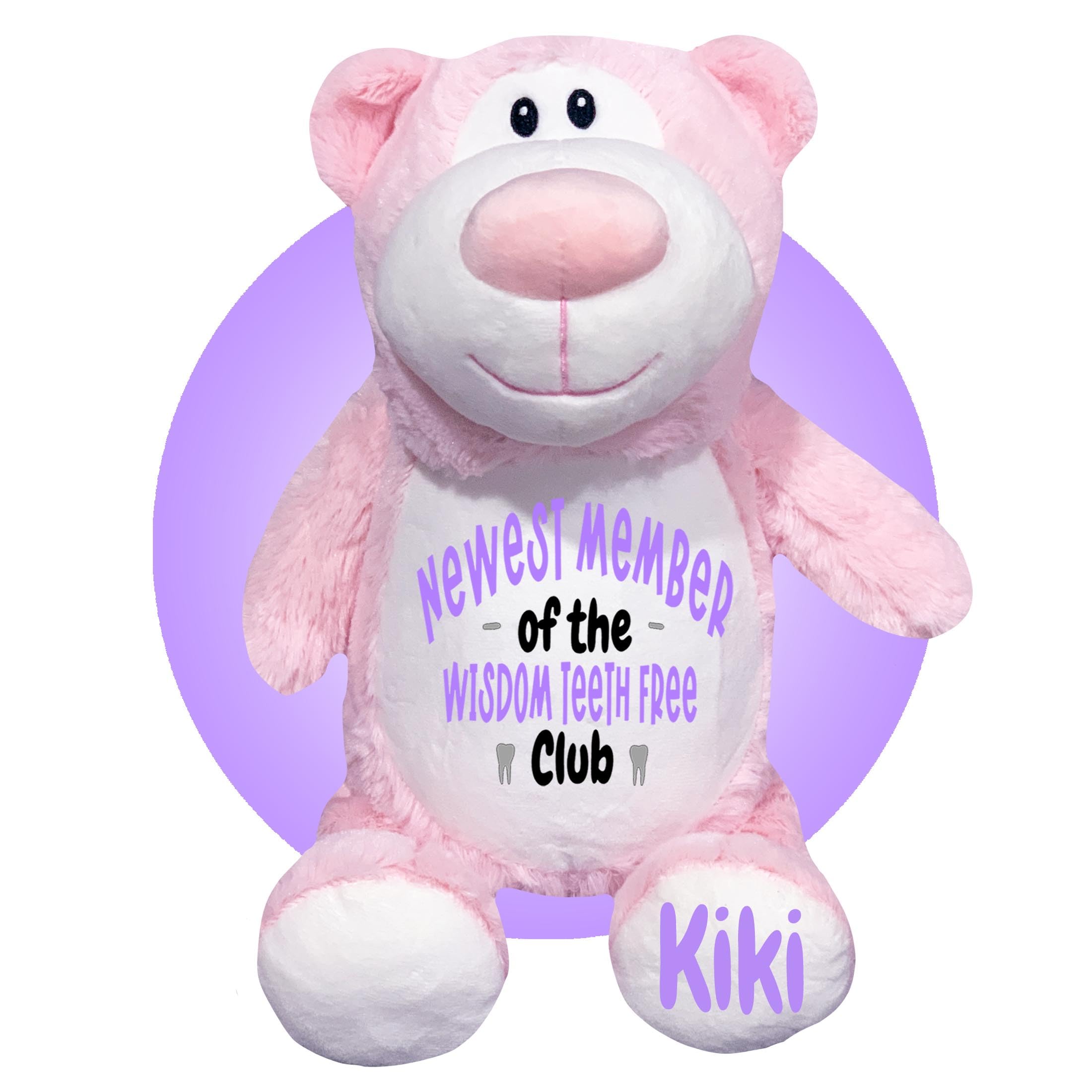 Personalized Wisdom Teeth Recovery Gift Basket for Kids - Get Well Soon Present After Tooth Removal - Cute Grey Bear by Kikilishop | Post-Surgery Comfort & Smile Care