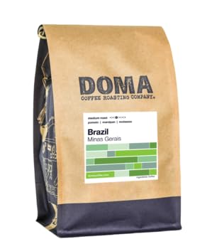Premium Brazil Minas Gerais Medium Roast Whole Bean Coffee - 2lb Bag for Fresh Brewing at Home, Office & Gifting | Doma Coffee Roasting Company