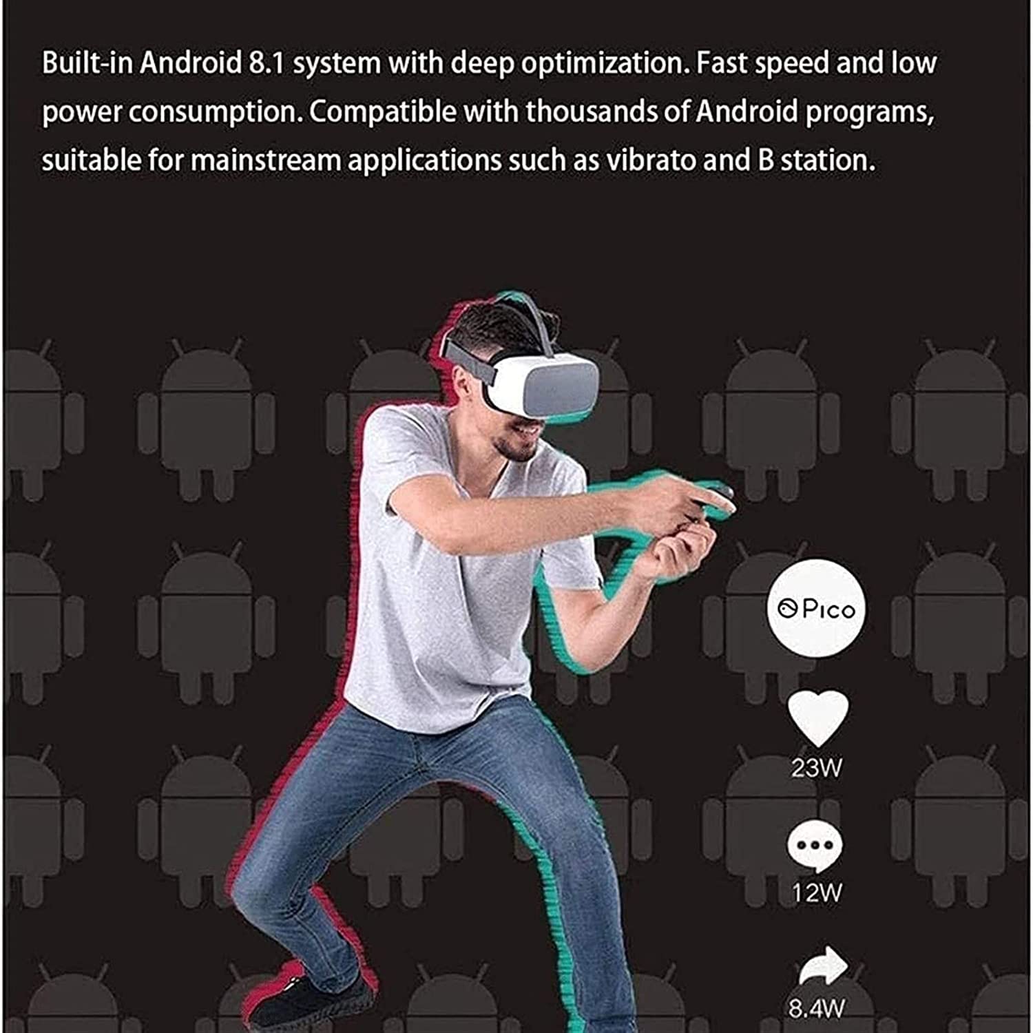 HD VR Headset with Remote Controller - Adjustable 3D Virtual Reality Glasses Compatible with iPhone & Android (4.7