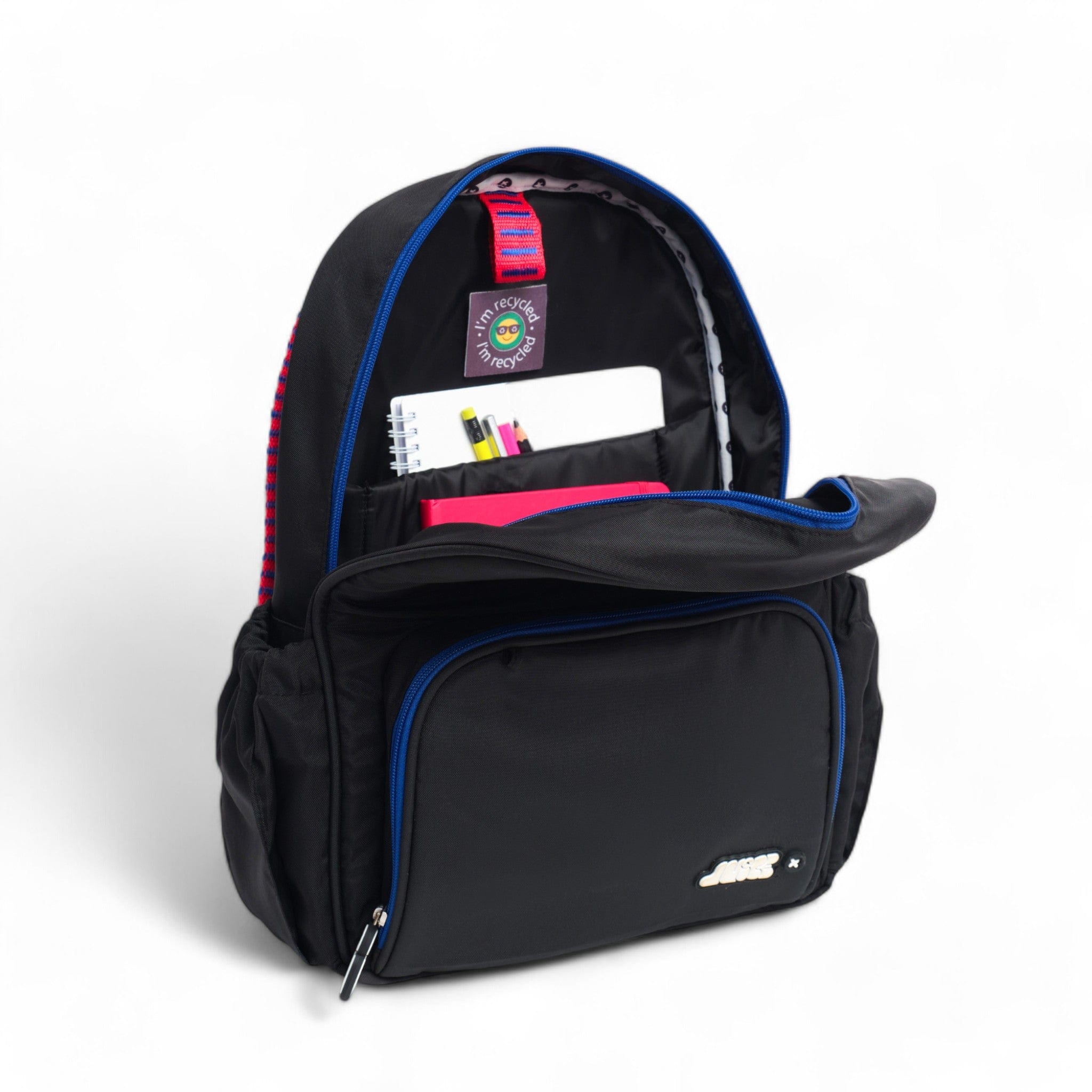 Moji Medium Backpack - Lightweight Durable Laptop Backpack for Men & Women, Water-Resistant Black Daypack for Work, School, Travel & Outdoor Adventures