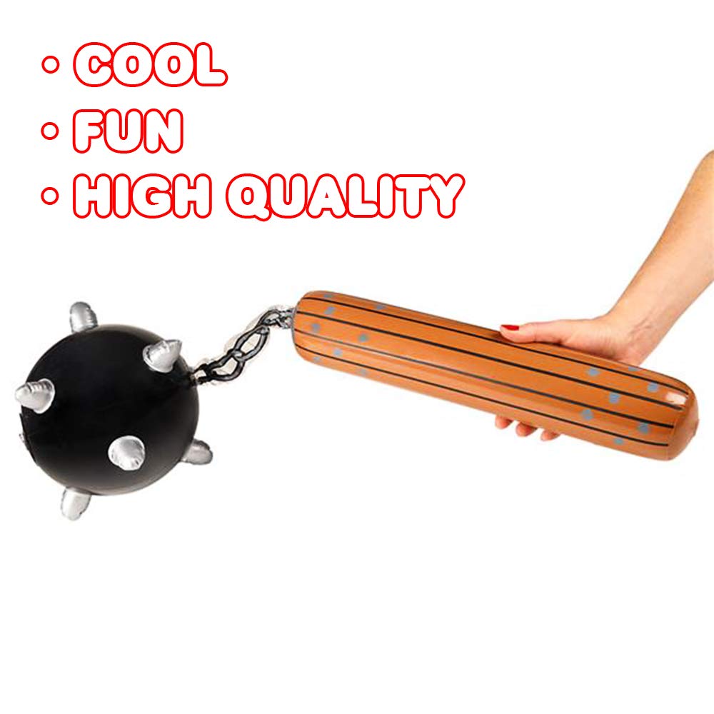 ArtCreativity Inflatable Mace Toys for Kids - Set of 2, 31 Inch Medieval Knight Party Decorations, Pool Float & Halloween Costume Accessories | Perfect for Renaissance Fairs, Themed Parties & Backyard Water Play