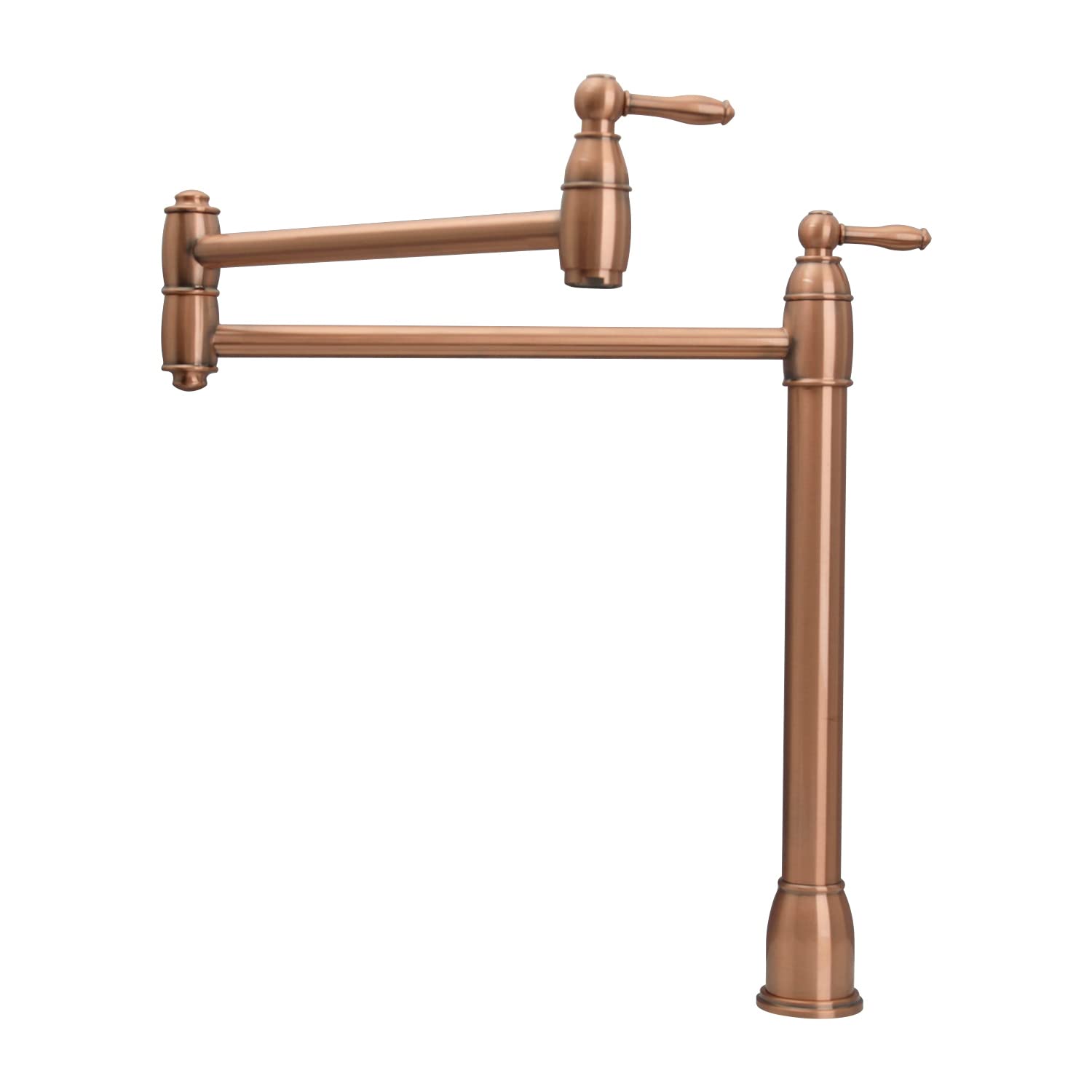 Akicon Deck-Mounted Pot Filler Faucet with 5-Year Warranty - Brushed Nickel Kitchen Sink Faucet for Easy Pot Filling - Ideal for Cooking, Baking & Large Pots in Modern Kitchens