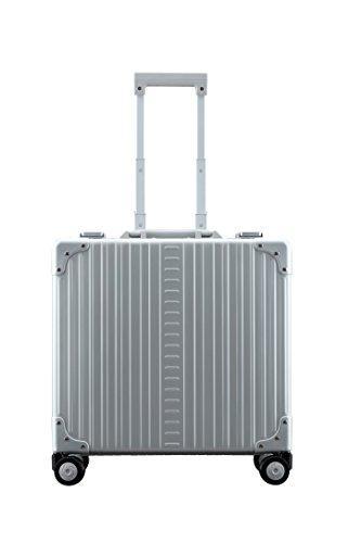 Aleon 17 Deluxe Rolling Wheeled Aluminum Hardside Business Briefcase - Platinum Silver | Durable Carry-On Luggage for Business Travel, Office Commute & Professional Meetings | TSA Approved Laptop Briefcase with Smooth Wheels