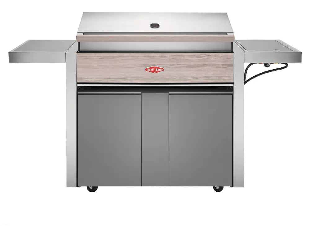 Beef Eater BDB1550GA 1500 Series 5-Burner Built-In Natural Gas BBQ Grill with Free BDTR1550GA Trolley & Side Burner - Perfect for Backyard Grilling, Outdoor Cooking, and Family Gatherings